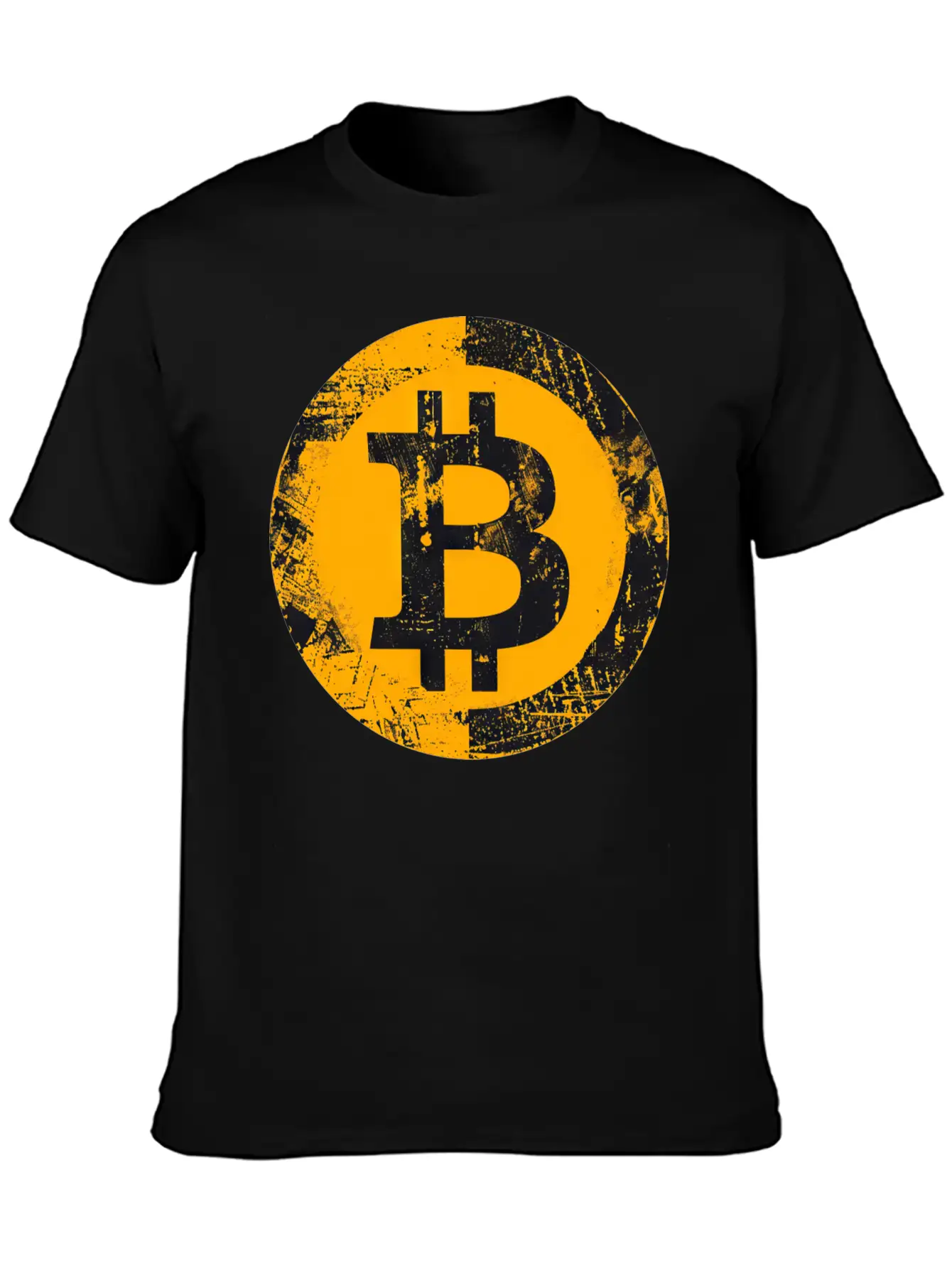 Bitcoin Logo Grunge Digital Gold Essential Unisex Summer Tee – Soft Cotton Casual Fit