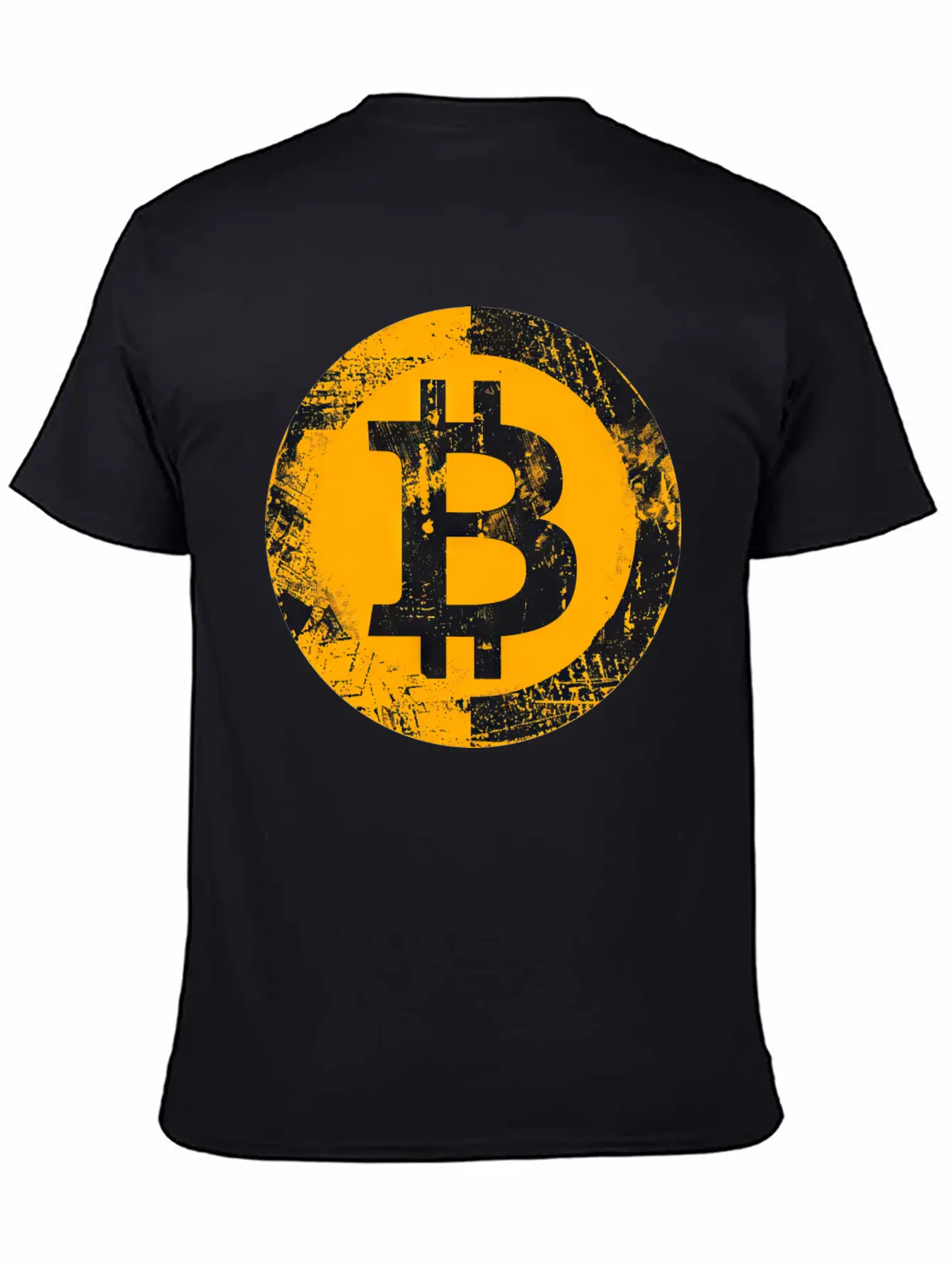 Bitcoin Logo Grunge Digital Gold Essential Unisex Summer Tee – Soft Cotton Casual Fit