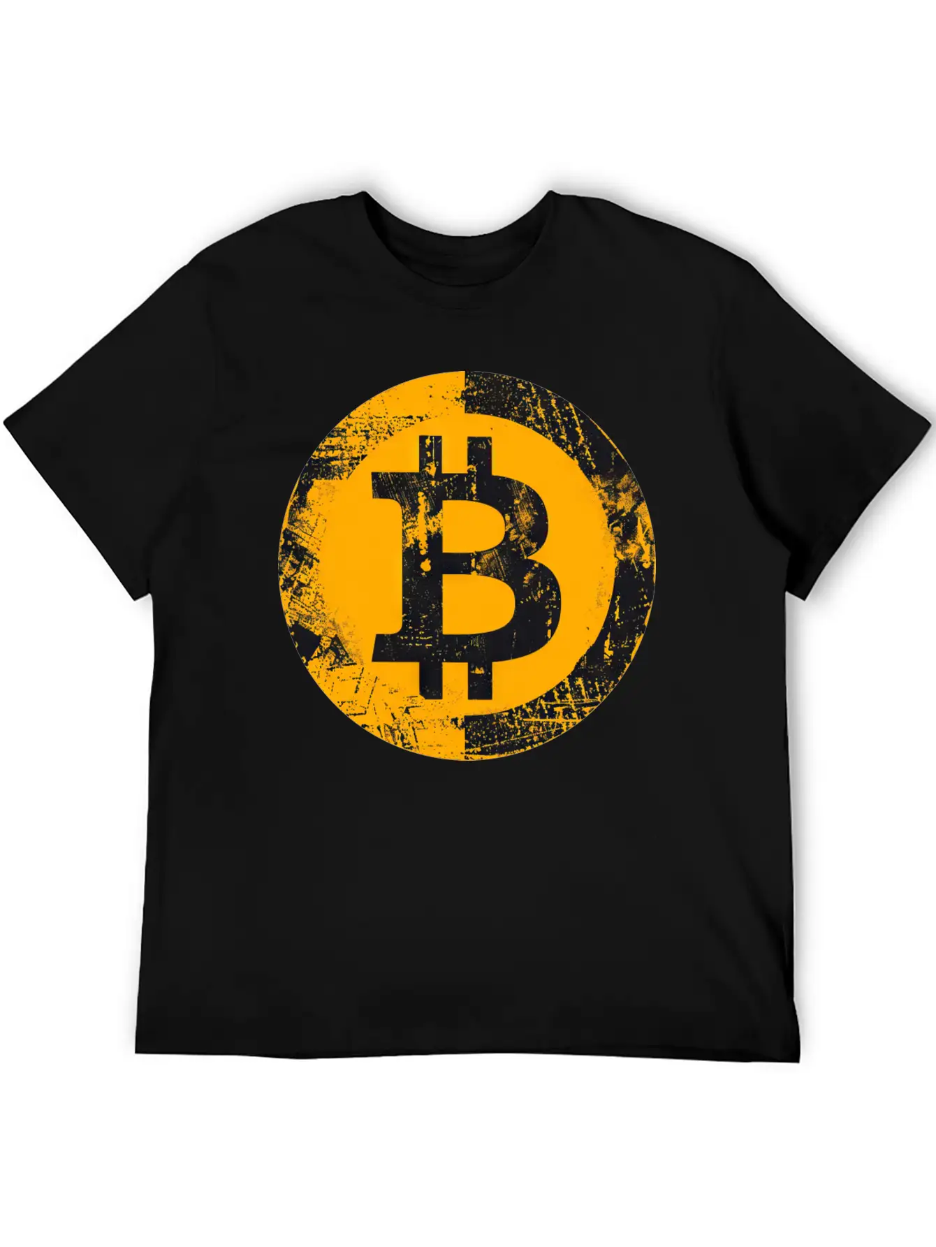 Bitcoin Logo Grunge Digital Gold Essential Unisex Summer Tee – Soft Cotton Casual Fit