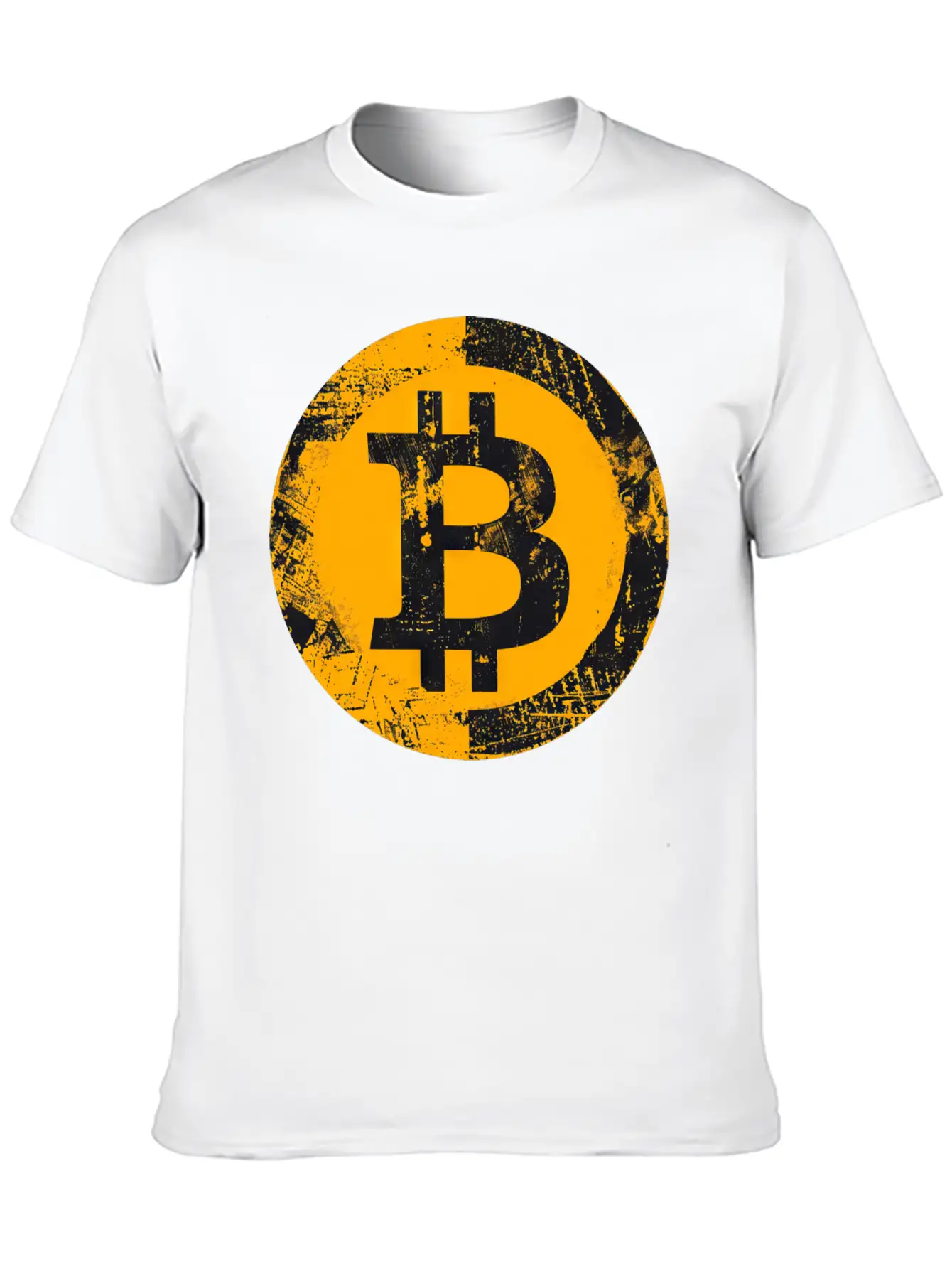 Bitcoin Logo Grunge Digital Gold Essential Unisex Summer Tee – Soft Cotton Casual Fit