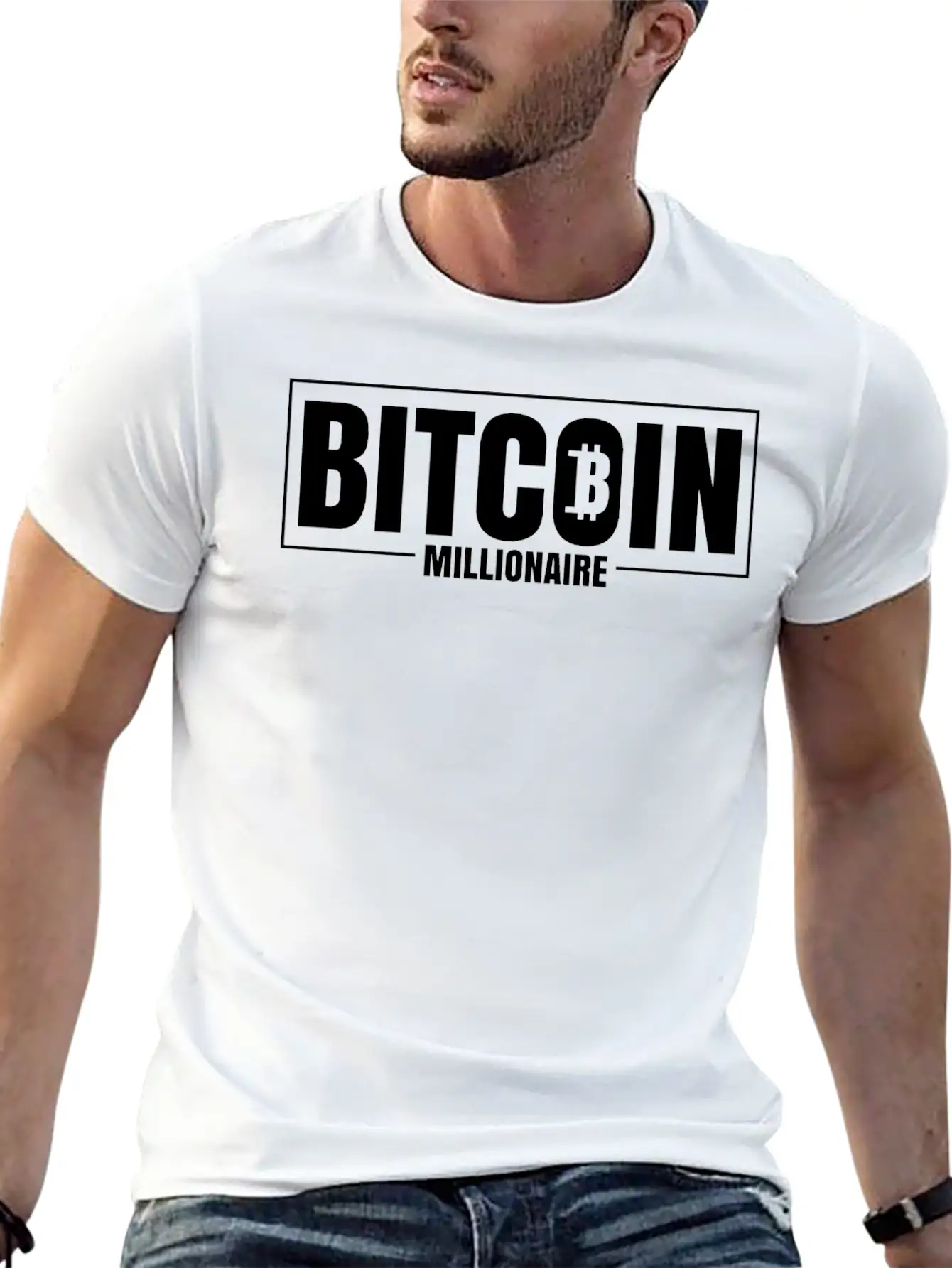 Bitcoin Millionaire Stylish Everyday T-Shirt – Unisex Basic Cotton Tee