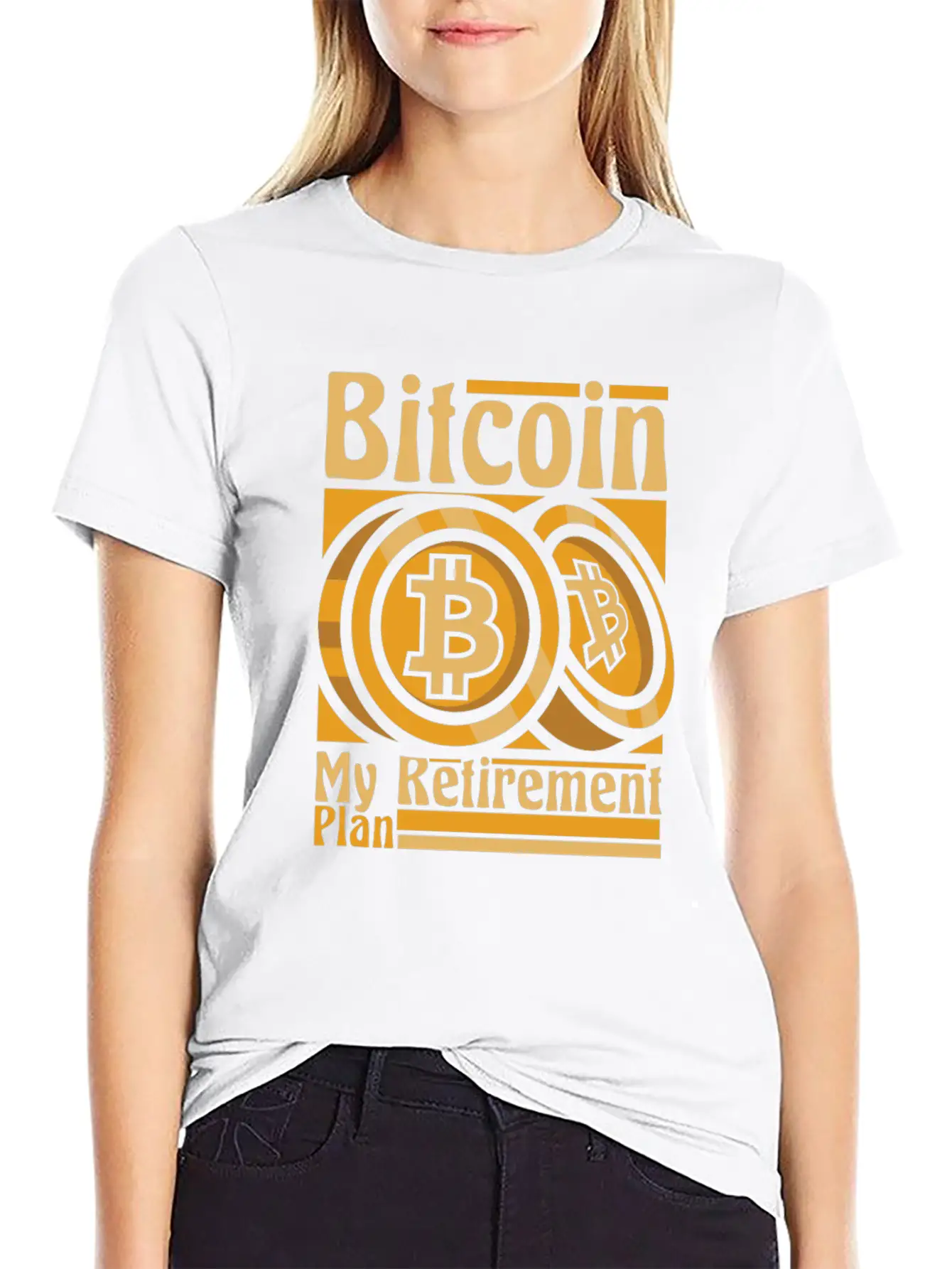 Bitcoin My Retirement Plan Blockchains Crypto Unisex Short Sleeve Soft Cotton T-Shirt – Casual Everyday Wear