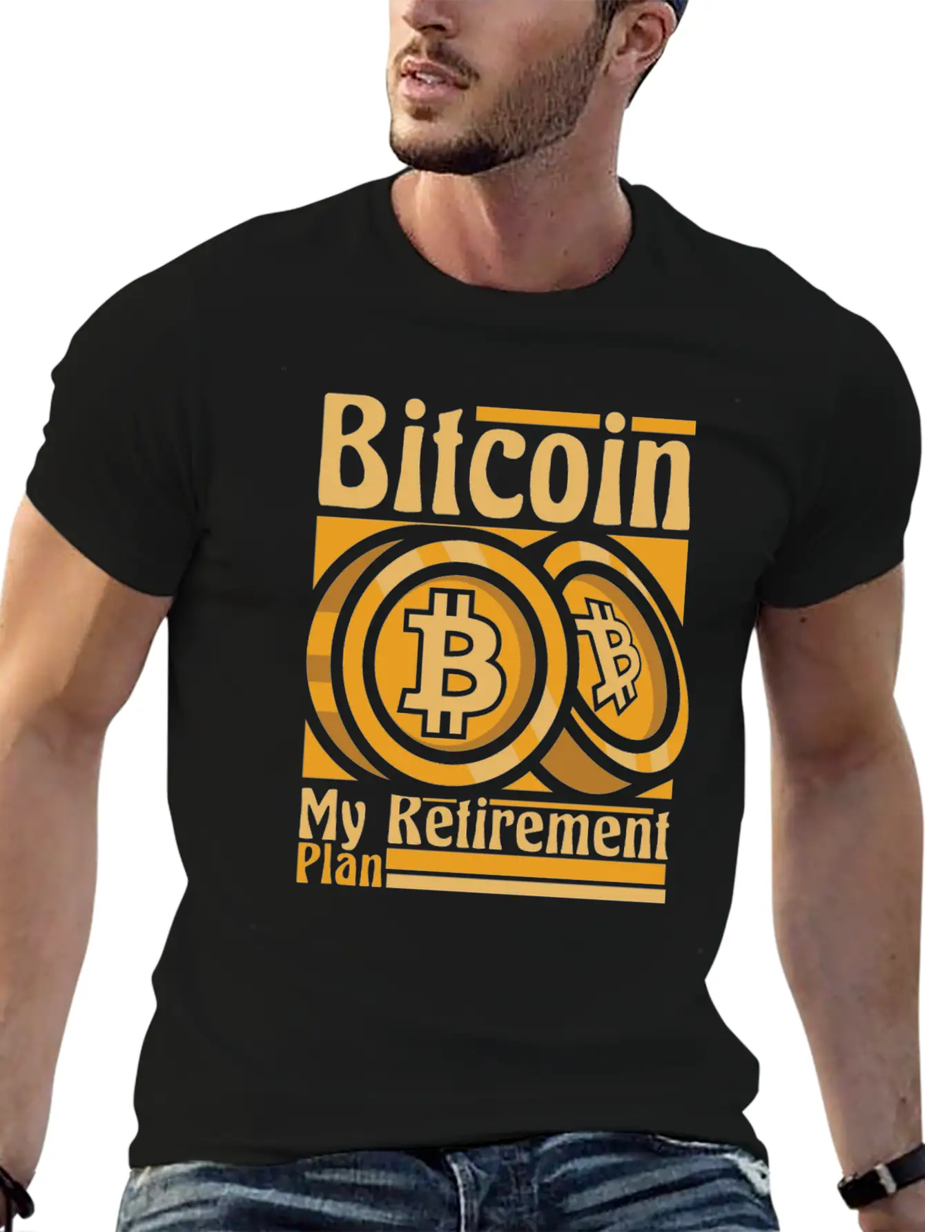 Bitcoin My Retirement Plan Blockchains Crypto Unisex Short Sleeve Soft Cotton T-Shirt – Casual Everyday Wear