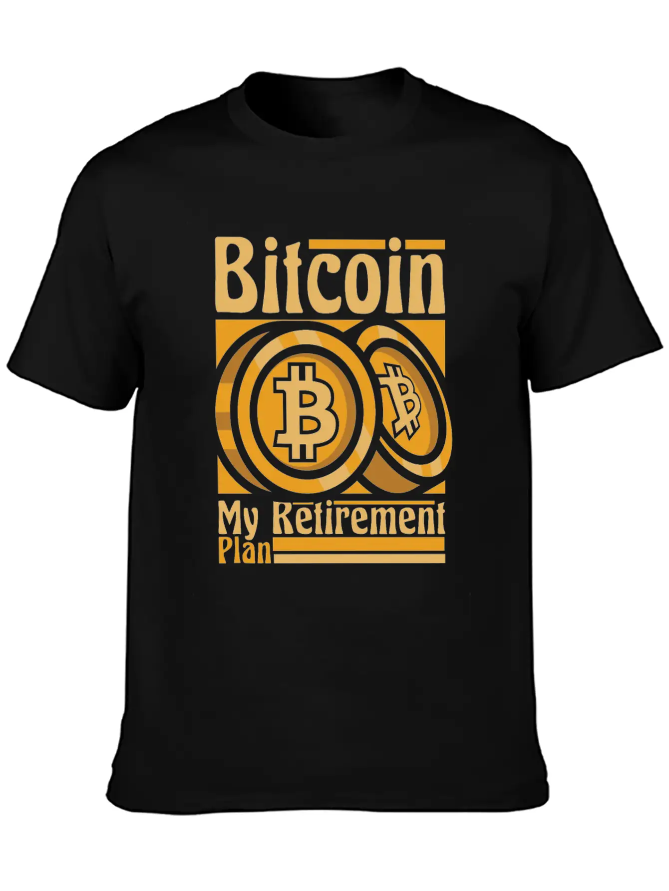 Bitcoin My Retirement Plan Blockchains Crypto Unisex Short Sleeve Soft Cotton T-Shirt – Casual Everyday Wear