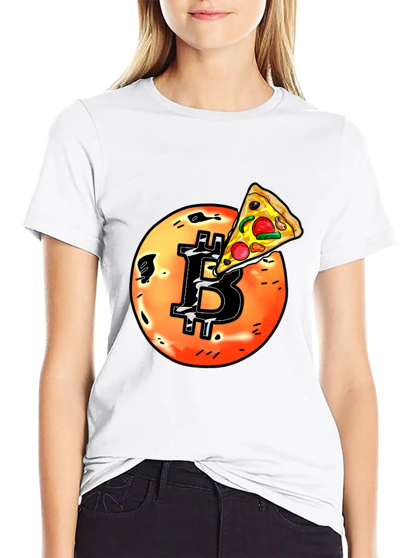 Bitcoin Pizza BTC Crypto Currency Hodl Blockchain Unisex Casual T-Shirt – Clean Design For Daily Comfort