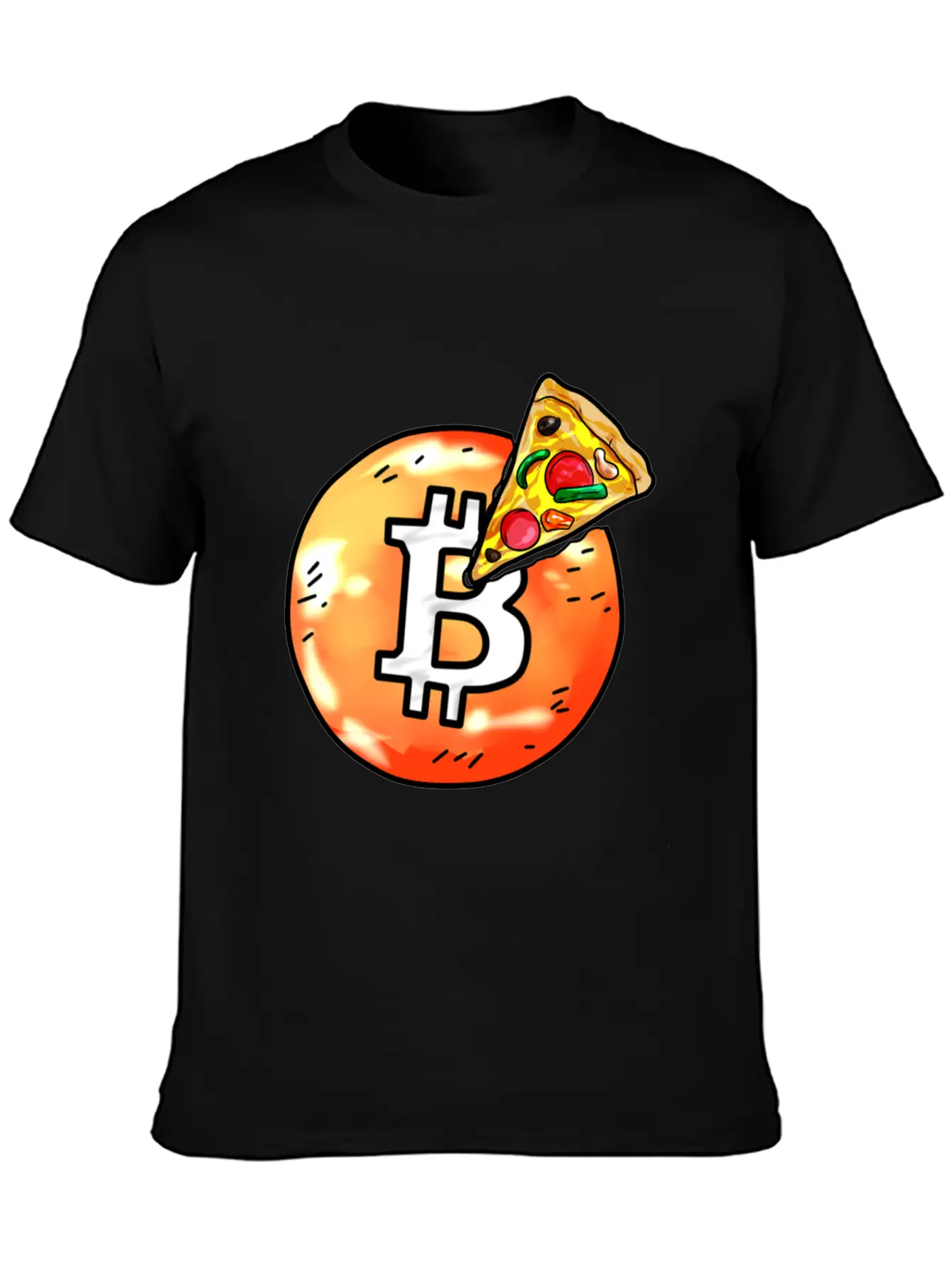 Bitcoin Pizza BTC Crypto Currency Hodl Blockchain Unisex Casual T-Shirt – Clean Design For Daily Comfort
