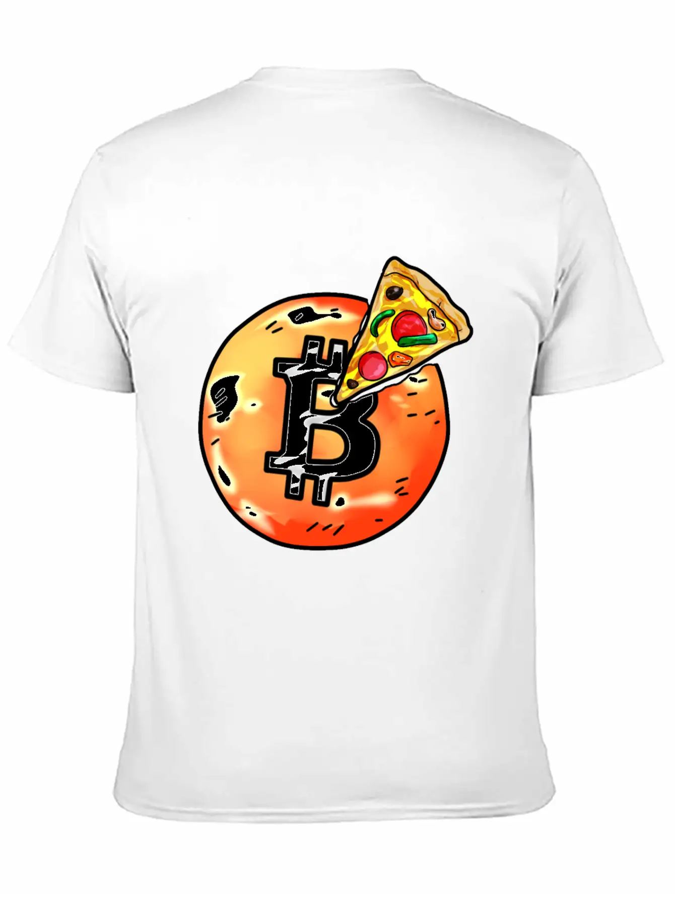 Bitcoin Pizza BTC Crypto Currency Hodl Blockchain Unisex Casual T-Shirt – Clean Design For Daily Comfort