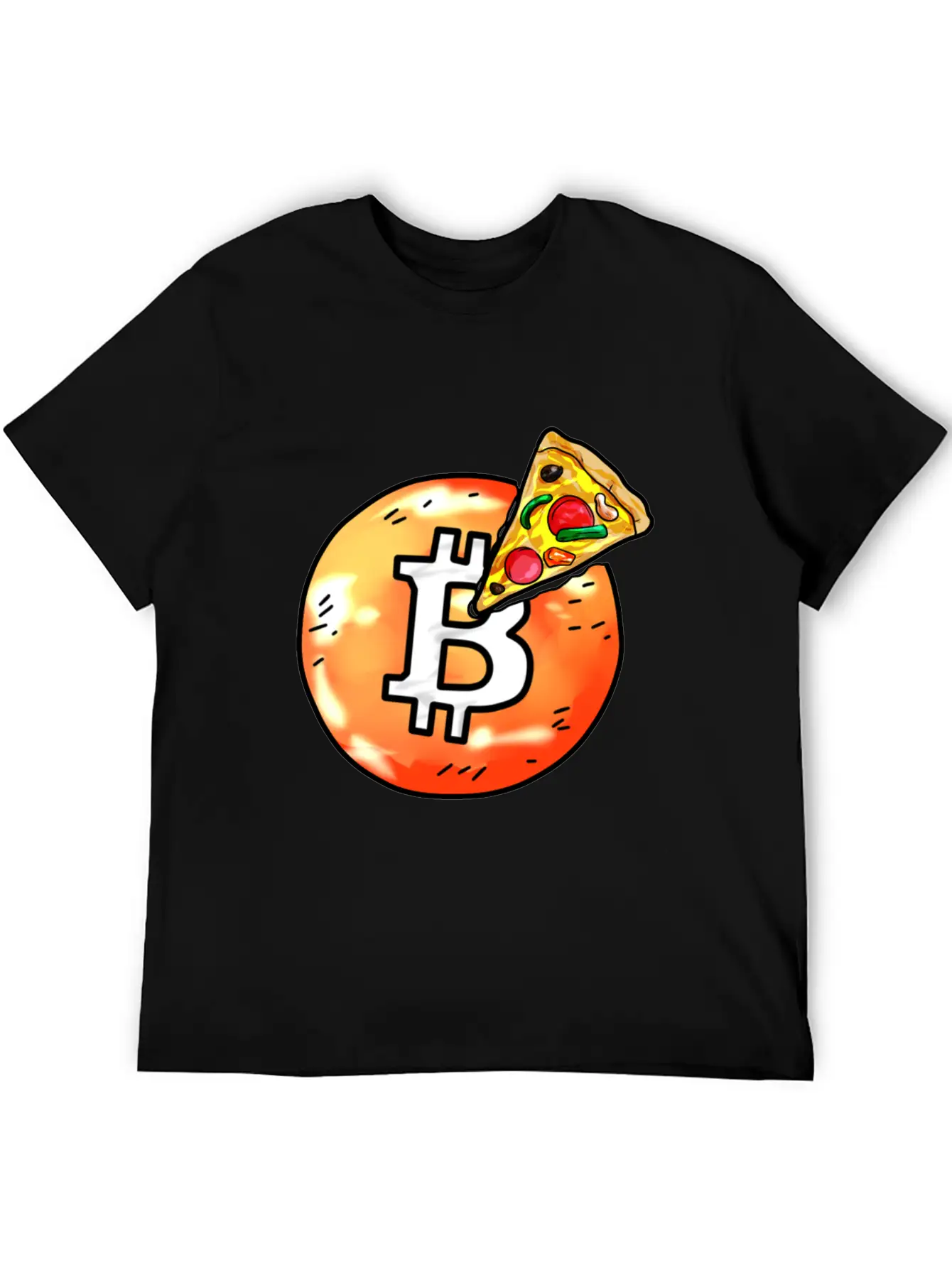 Bitcoin Pizza BTC Crypto Currency Hodl Blockchain Unisex Casual T-Shirt – Clean Design For Daily Comfort