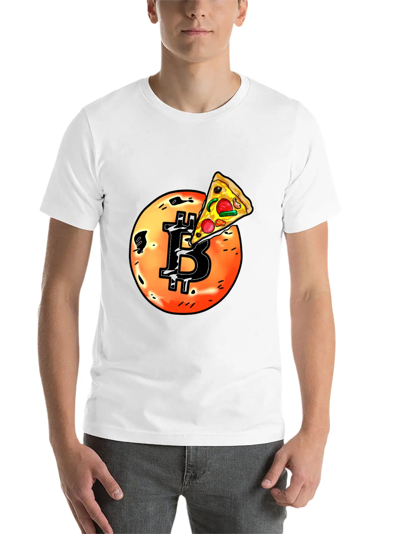Bitcoin Pizza BTC Crypto Currency Hodl Blockchain Unisex Casual T-Shirt – Clean Design For Daily Comfort