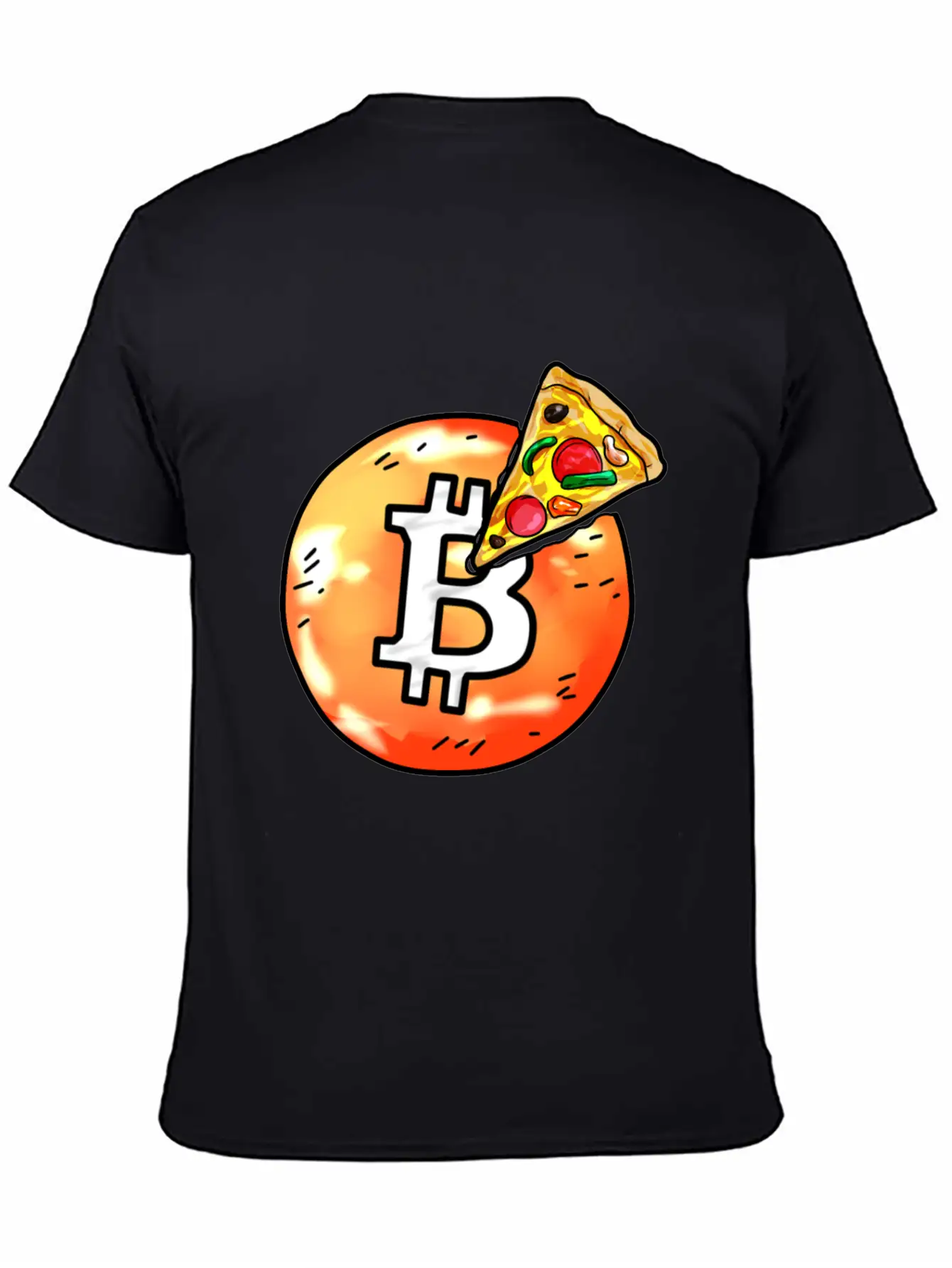 Bitcoin Pizza BTC Crypto Currency Hodl Blockchain Unisex Casual T-Shirt – Clean Design For Daily Comfort