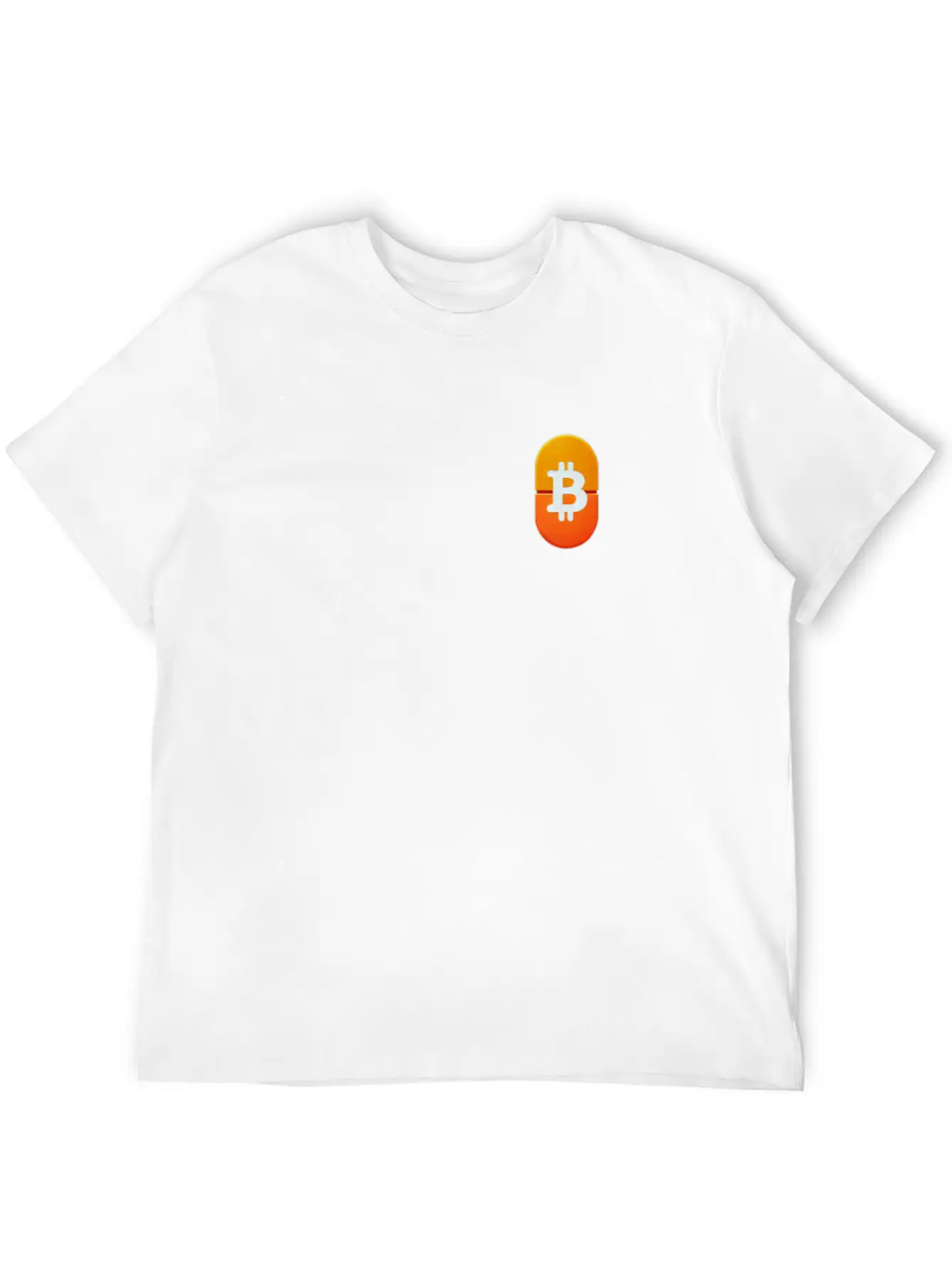 Bitcoin Pocket Design Orange Pill Awareness Unisex Casual T-Shirt – Clean Design For Daily Comfort