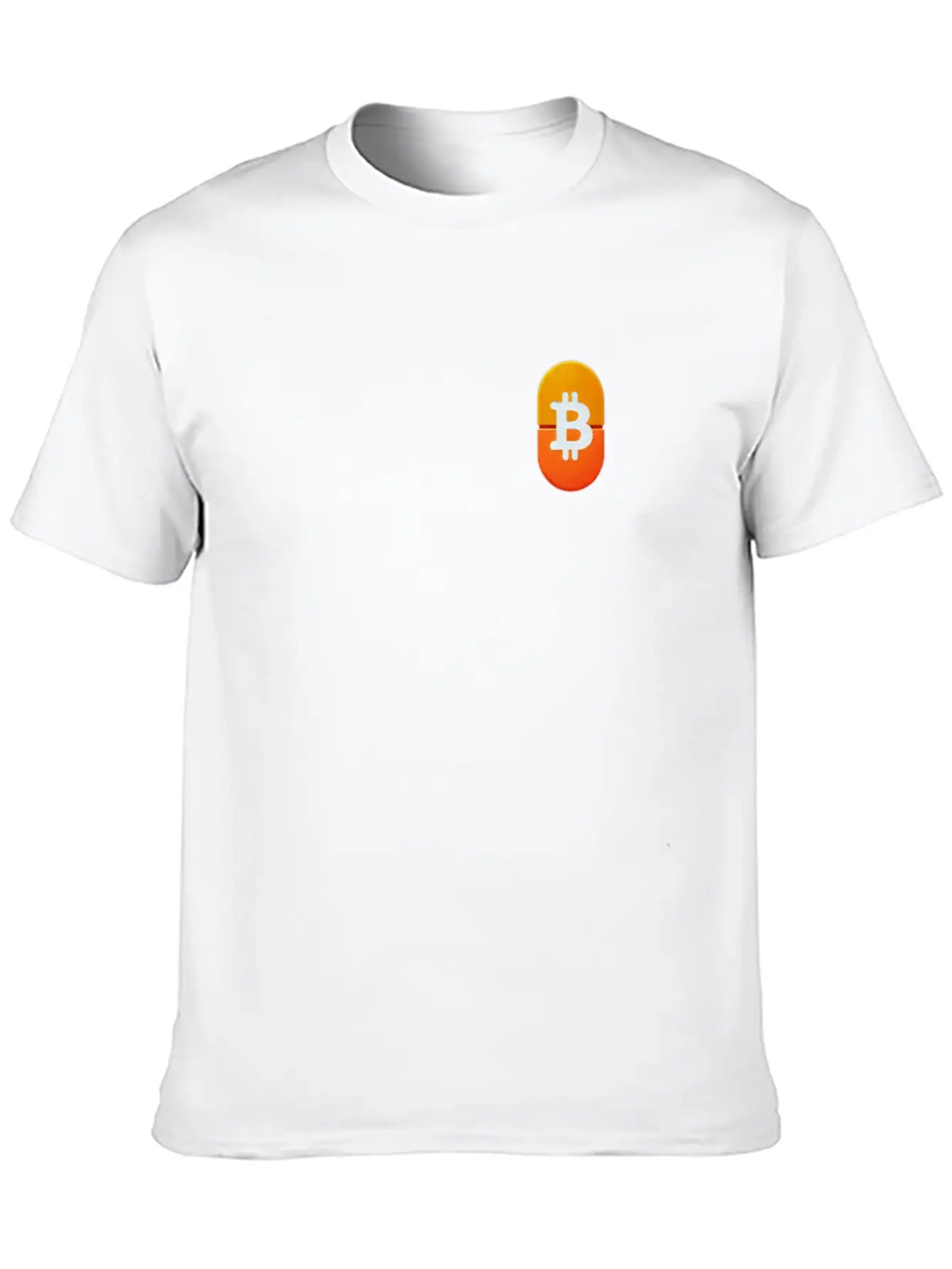 Bitcoin Pocket Design Orange Pill Awareness Unisex Casual T-Shirt – Clean Design For Daily Comfort