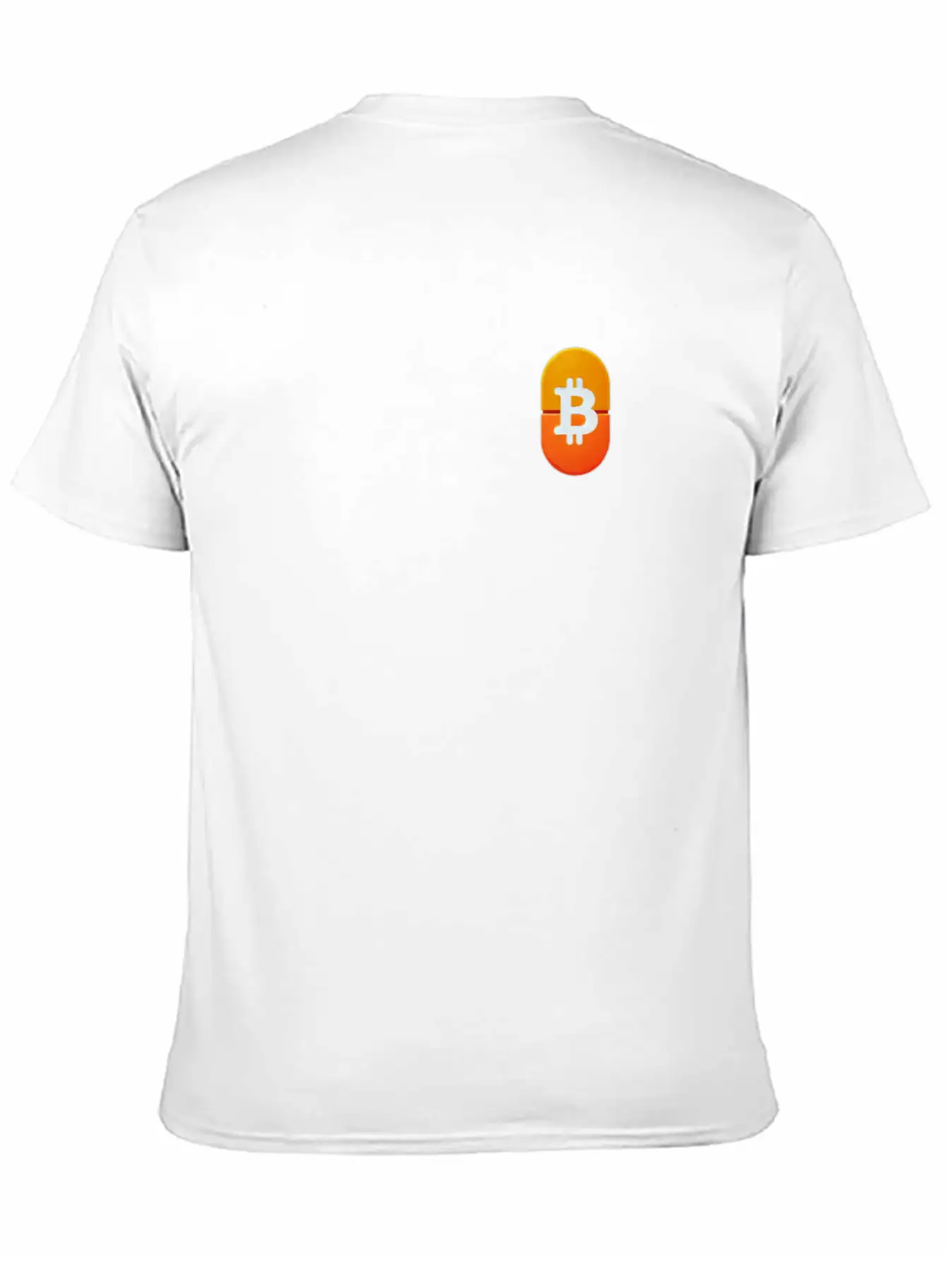 Bitcoin Pocket Design Orange Pill Awareness Unisex Casual T-Shirt – Clean Design For Daily Comfort