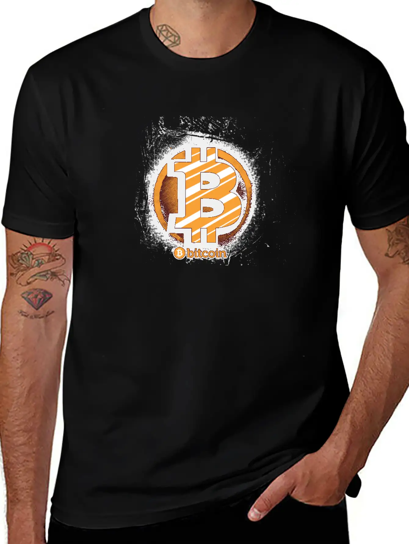 Bitcoin Sign Stylish Everyday T-Shirt – Unisex Basic Cotton Tee