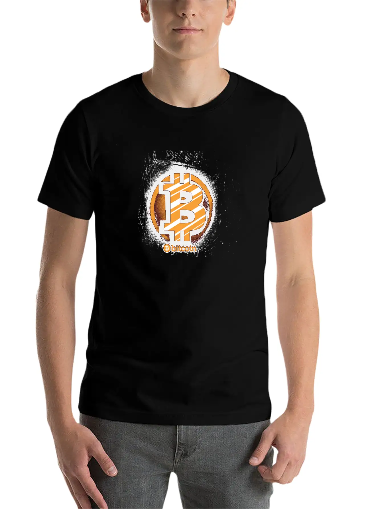 Bitcoin Sign Stylish Everyday T-Shirt – Unisex Basic Cotton Tee