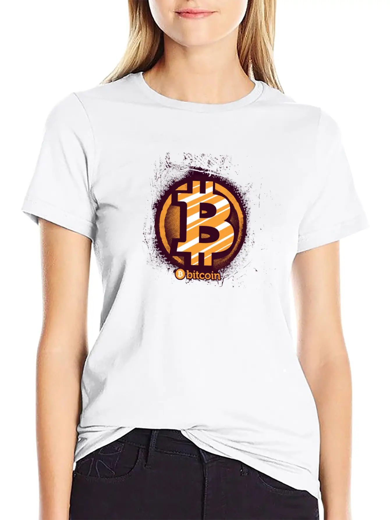 Bitcoin Sign Stylish Everyday T-Shirt – Unisex Basic Cotton Tee