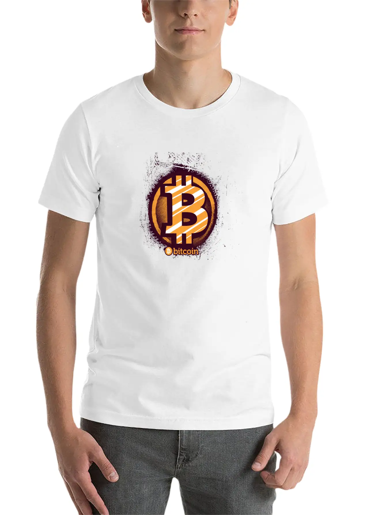 Bitcoin Sign Stylish Everyday T-Shirt – Unisex Basic Cotton Tee