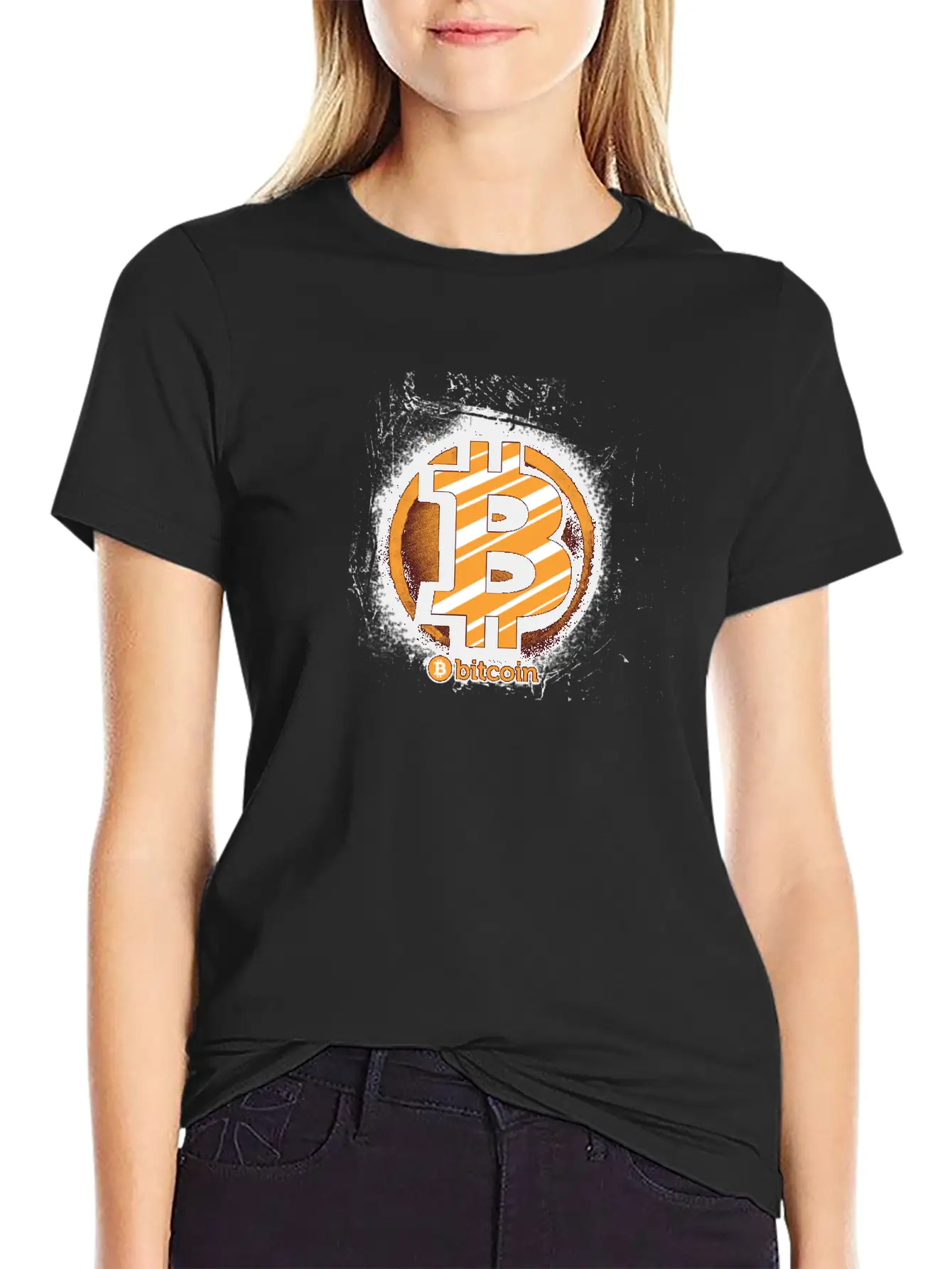 Bitcoin Sign Stylish Everyday T-Shirt – Unisex Basic Cotton Tee