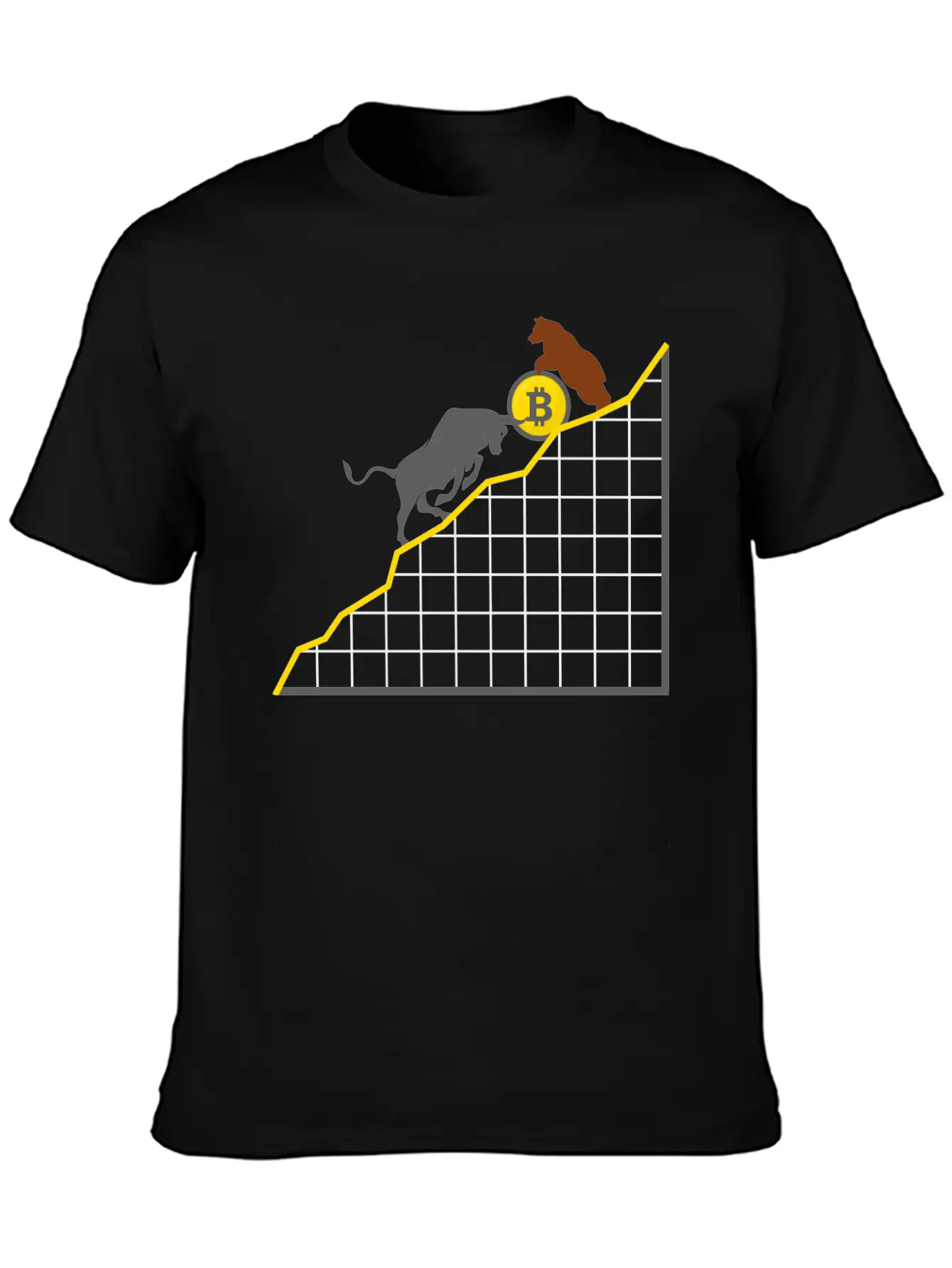 Bitcoin To The Moon - Blockchain Crypto Miner Unisex Short Sleeve Soft Cotton T-Shirt – Casual Everyday Wear