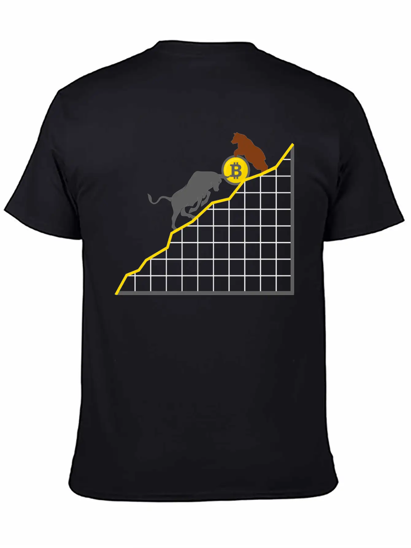 Bitcoin To The Moon - Blockchain Crypto Miner Unisex Short Sleeve Soft Cotton T-Shirt – Casual Everyday Wear