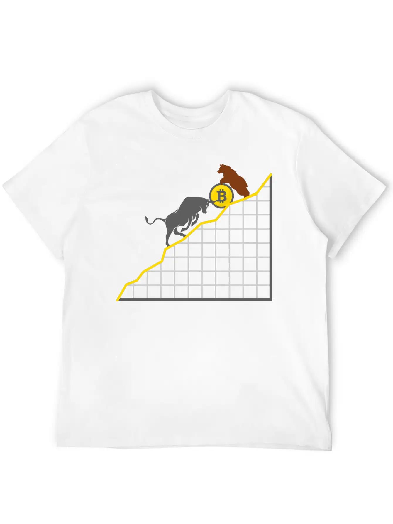 Bitcoin To The Moon - Blockchain Crypto Miner Unisex Short Sleeve Soft Cotton T-Shirt – Casual Everyday Wear