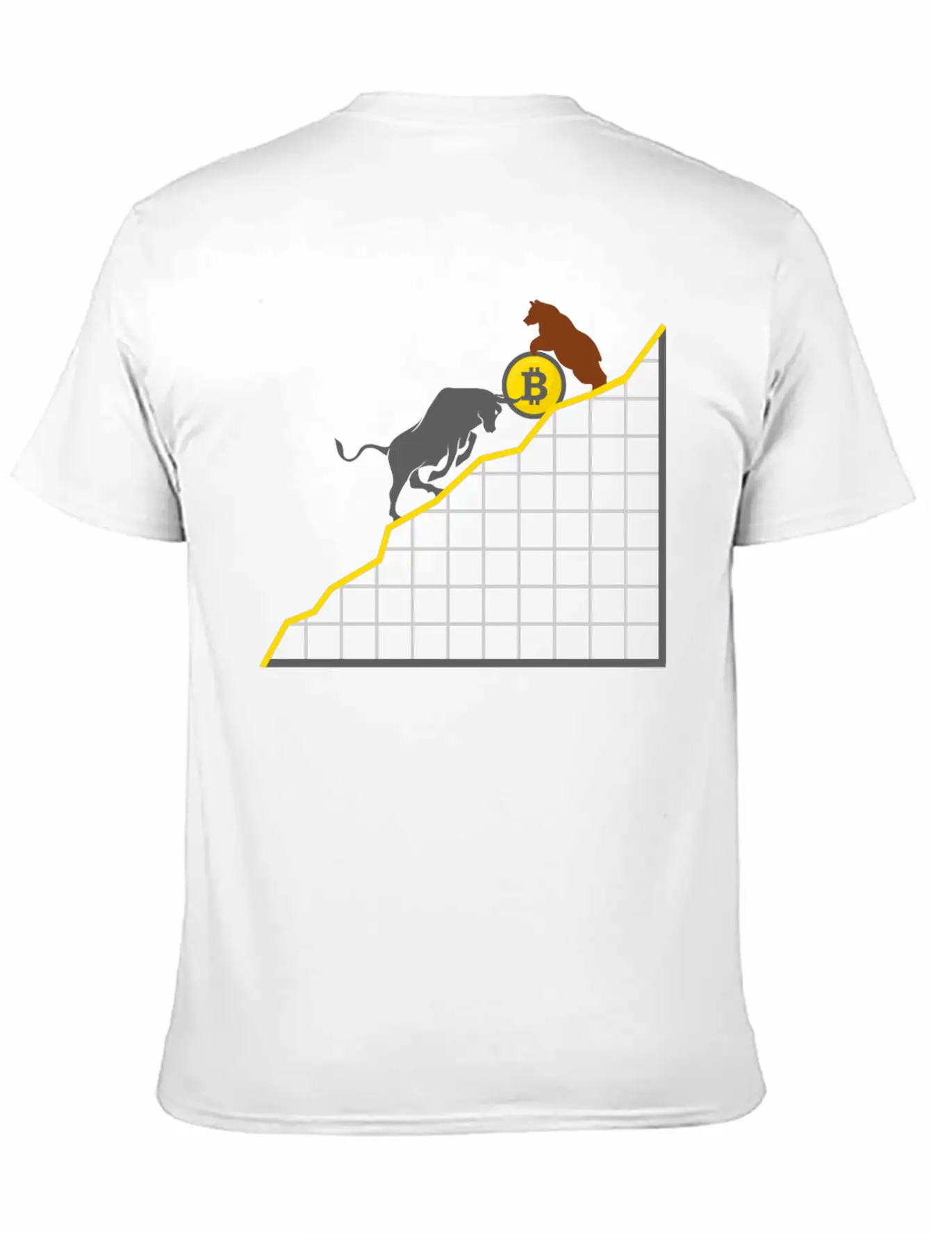 Bitcoin To The Moon - Blockchain Crypto Miner Unisex Short Sleeve Soft Cotton T-Shirt – Casual Everyday Wear