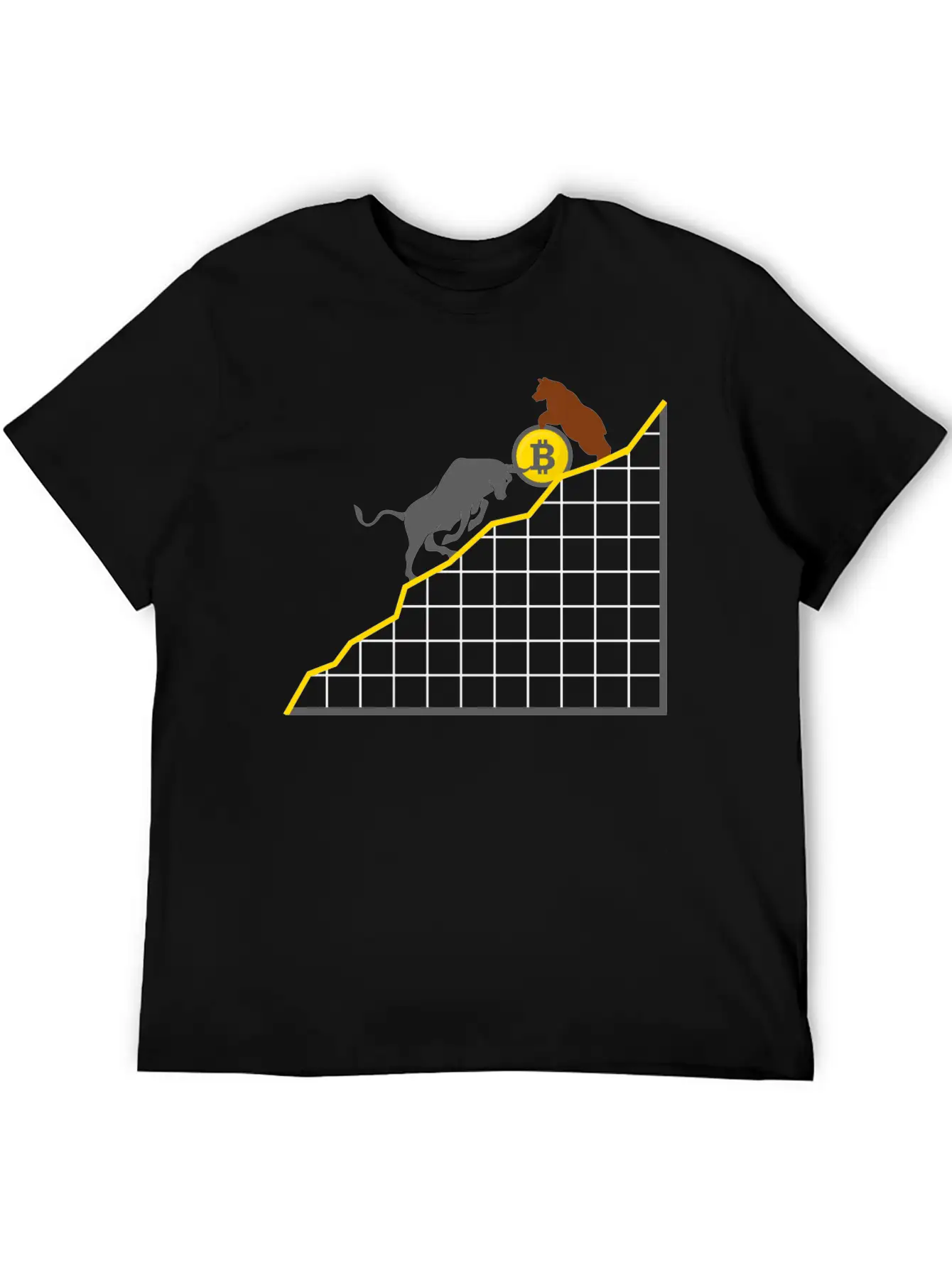 Bitcoin To The Moon - Blockchain Crypto Miner Unisex Short Sleeve Soft Cotton T-Shirt – Casual Everyday Wear