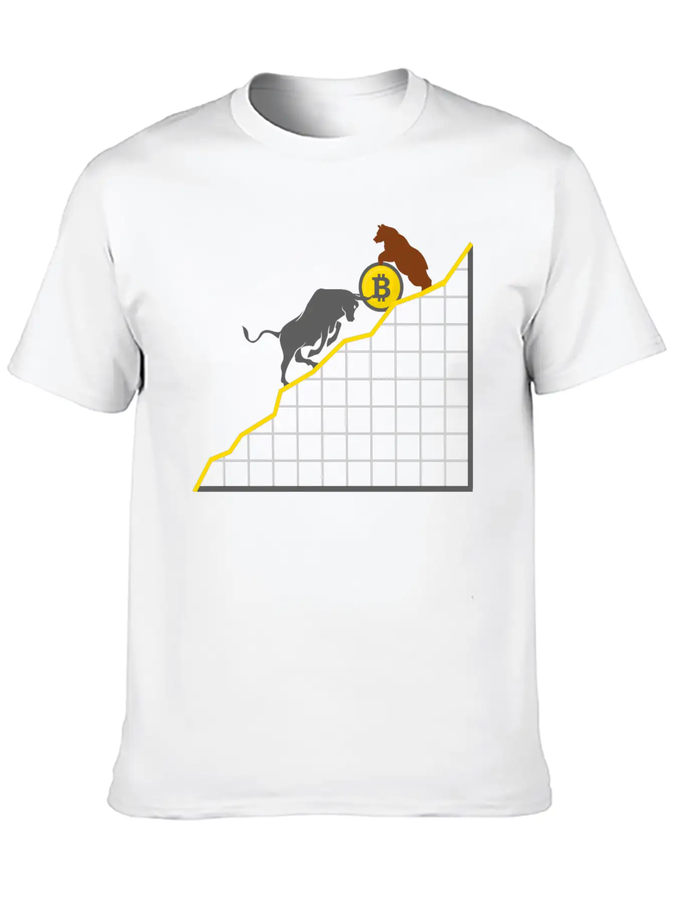 Bitcoin To The Moon - Blockchain Crypto Miner Unisex Short Sleeve Soft Cotton T-Shirt – Casual Everyday Wear