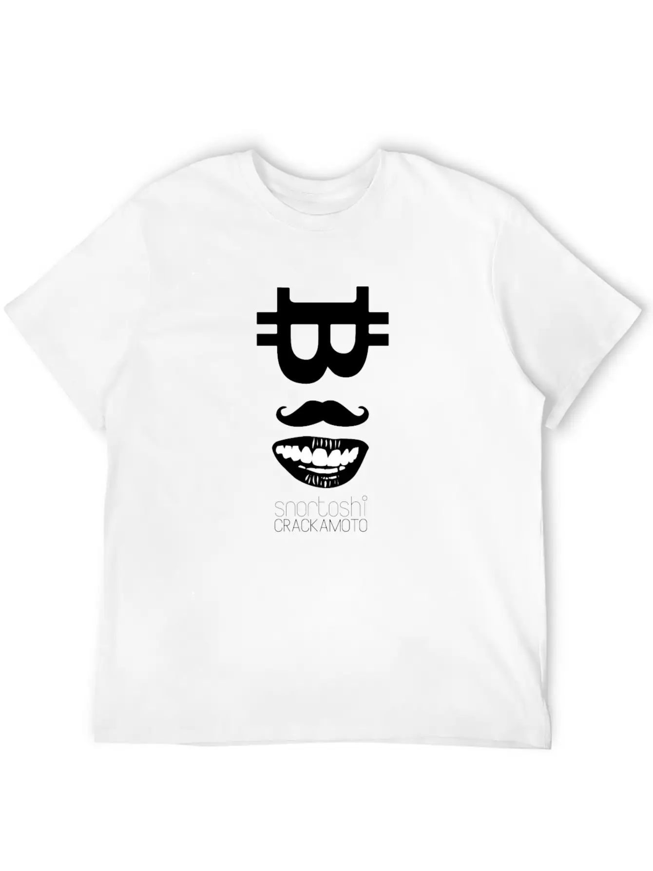 Bitcoin Tshirt - Snortoshi Crackamoto Unisex Short Sleeve Soft Cotton T-Shirt – Casual Everyday Wear