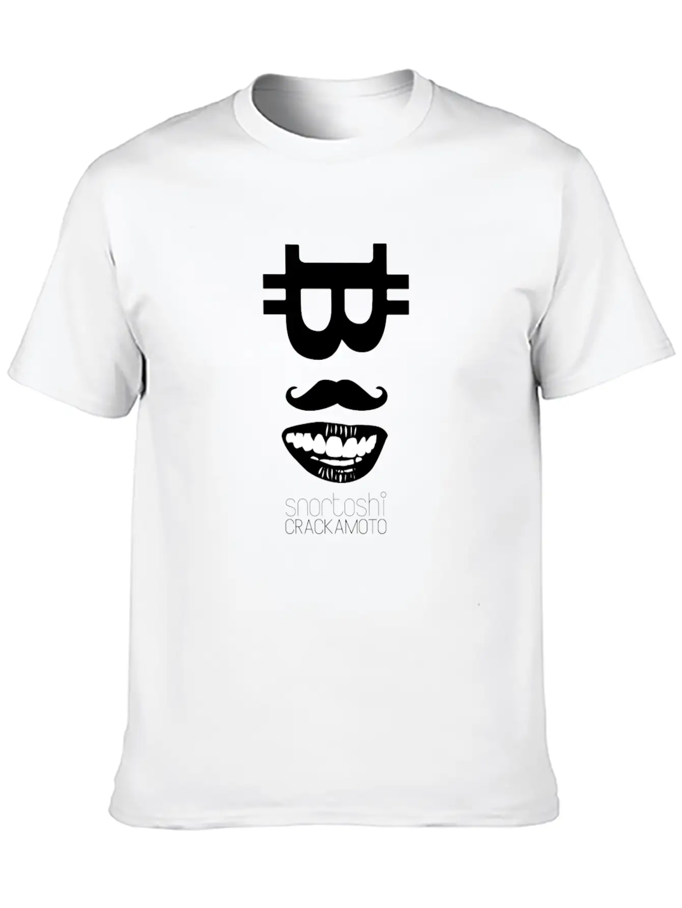 Bitcoin Tshirt - Snortoshi Crackamoto Unisex Short Sleeve Soft Cotton T-Shirt – Casual Everyday Wear