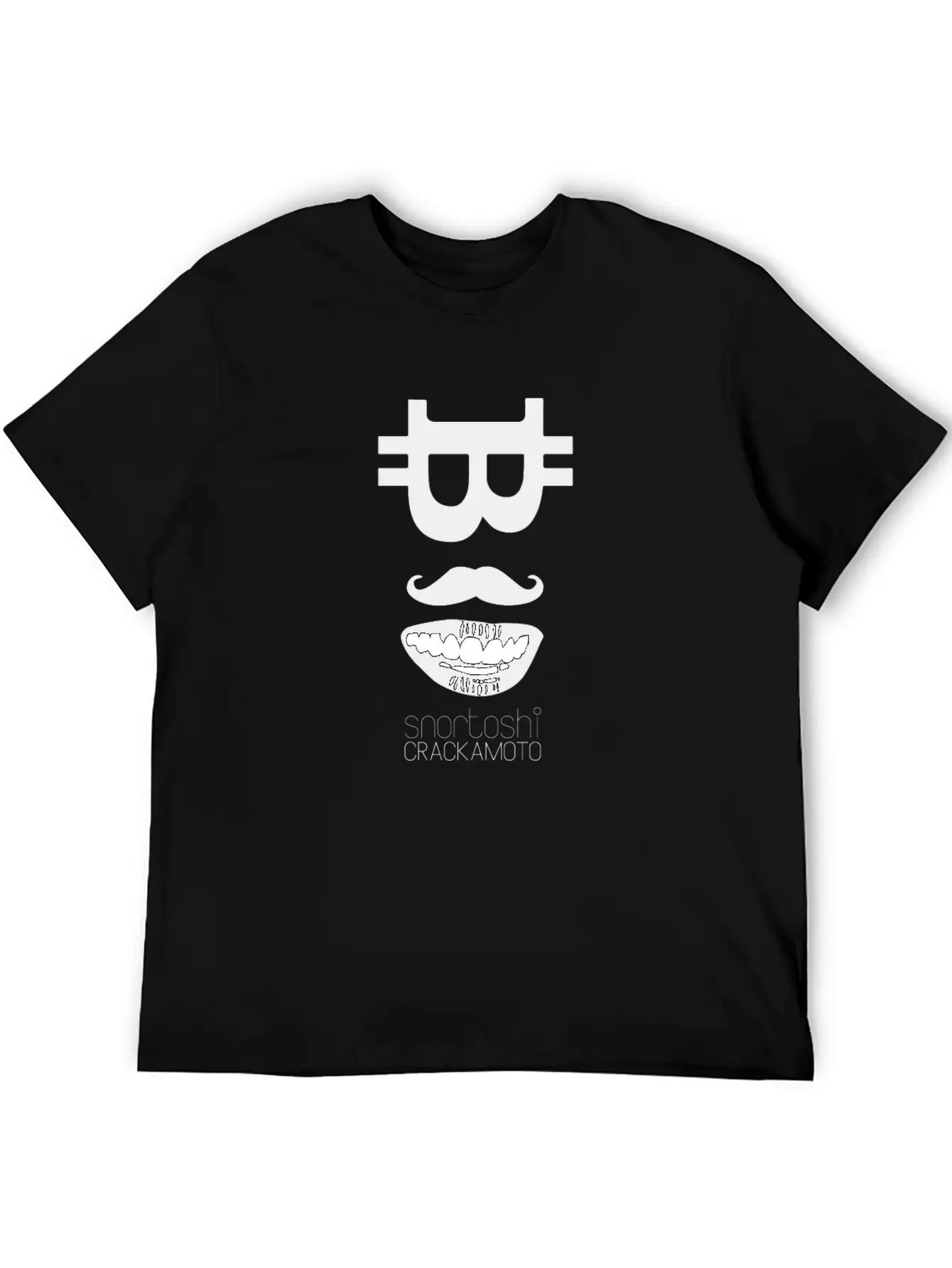 Bitcoin Tshirt - Snortoshi Crackamoto Unisex Short Sleeve Soft Cotton T-Shirt – Casual Everyday Wear