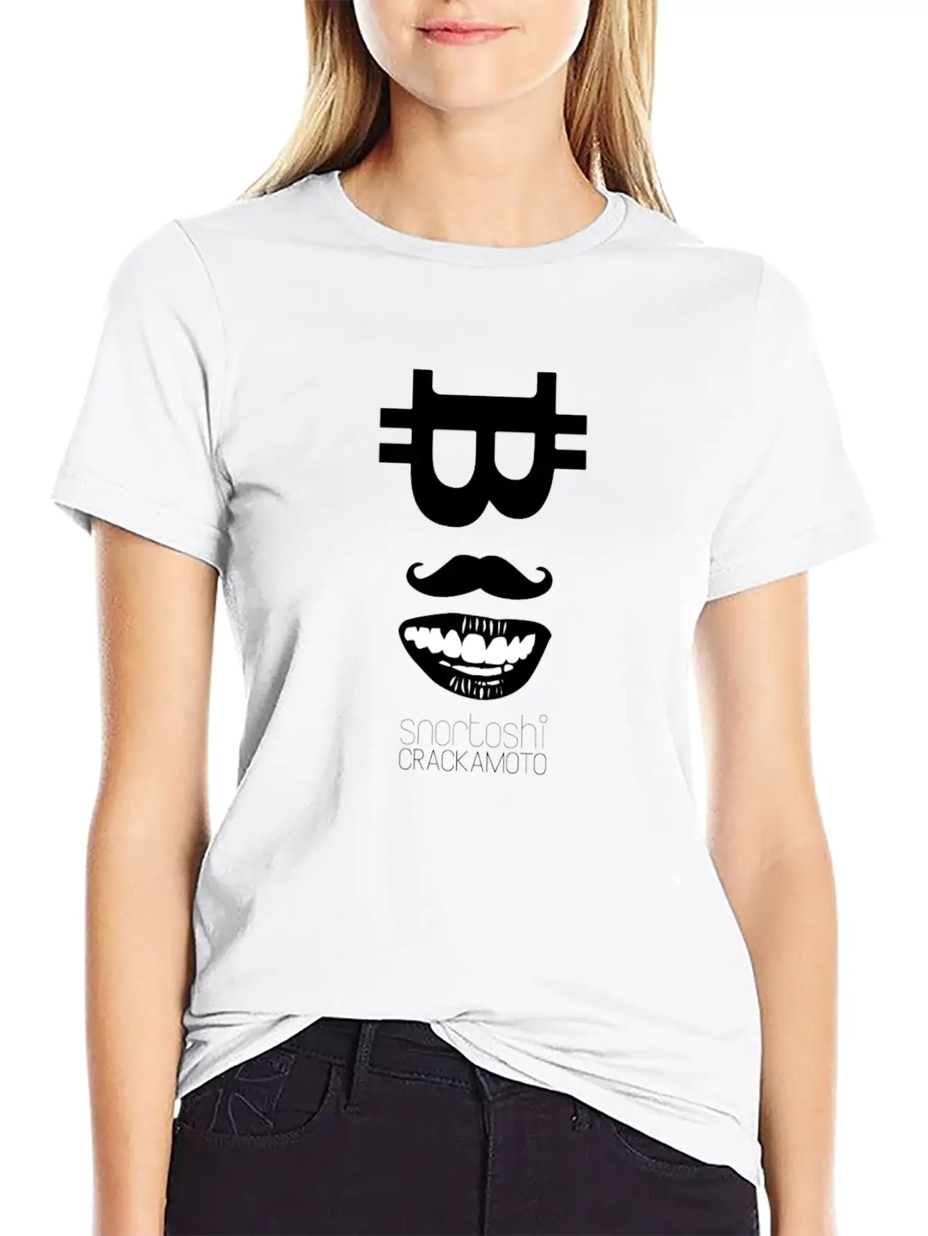 Bitcoin Tshirt - Snortoshi Crackamoto Unisex Short Sleeve Soft Cotton T-Shirt – Casual Everyday Wear