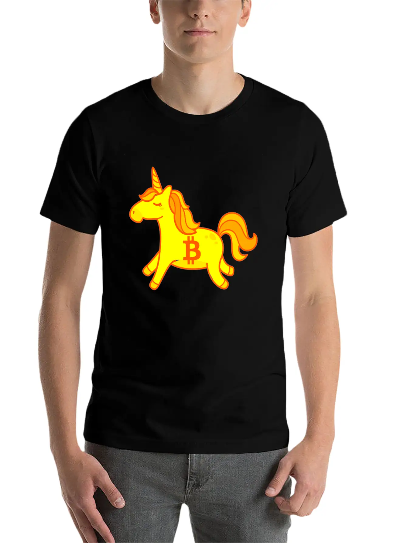 Bitcoin Unicorn - Blockchain HODL Cryptocurrency Timeless Short Sleeve Tee – Comfy And Minimalist Design