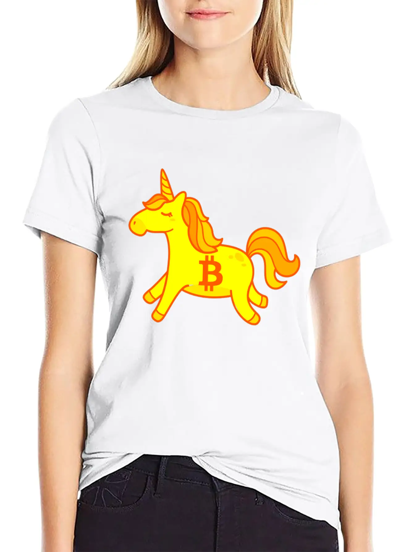 Bitcoin Unicorn - Blockchain HODL Cryptocurrency Timeless Short Sleeve Tee – Comfy And Minimalist Design
