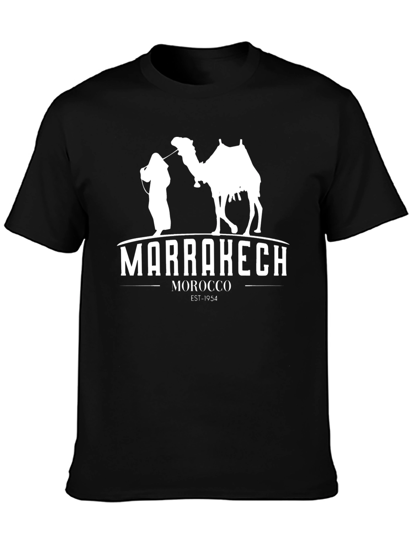 Marrakech Morocco T-Shirt - Black Graphic Tee