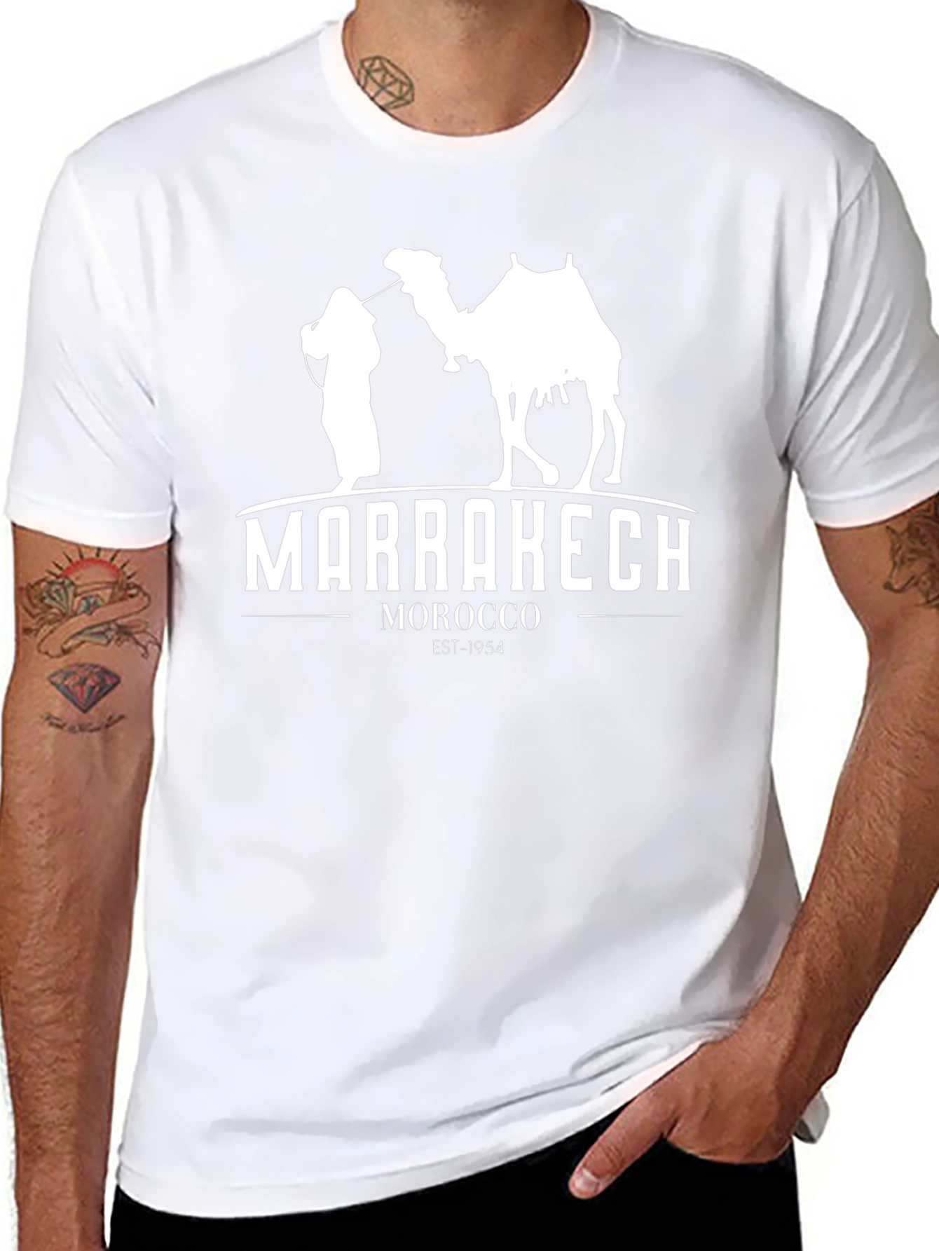 Marrakech Morocco T-Shirt - Black Graphic Tee