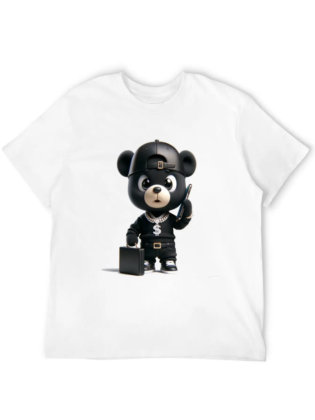 Black Business Bear Stylish Everyday T-Shirt – Unisex Basic Cotton Tee