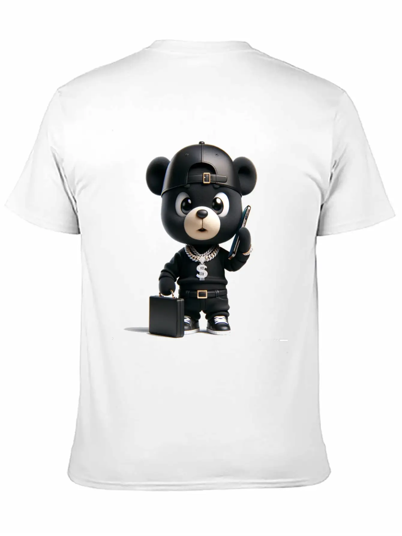 Black Business Bear Stylish Everyday T-Shirt – Unisex Basic Cotton Tee