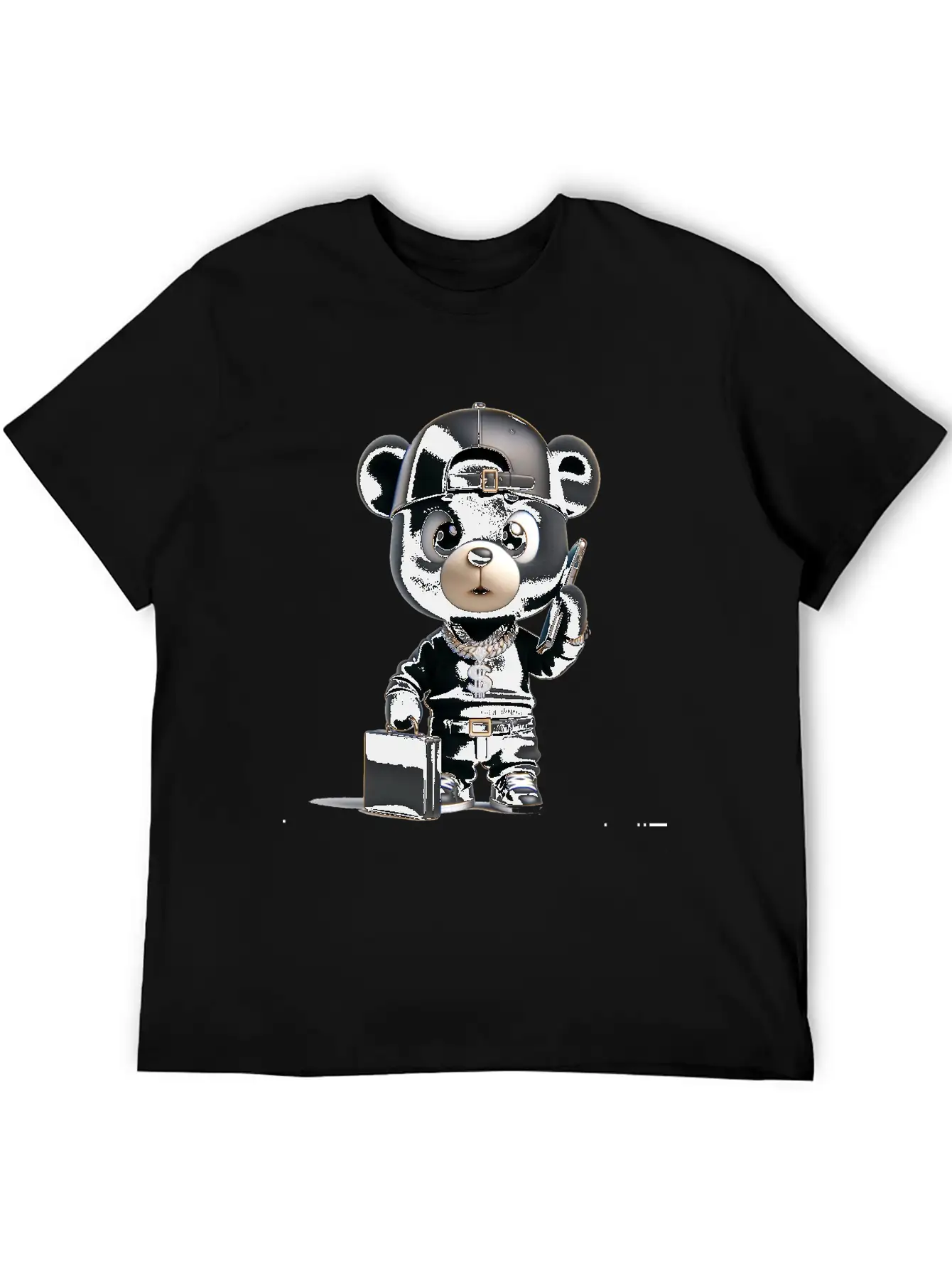 Black Business Bear Stylish Everyday T-Shirt – Unisex Basic Cotton Tee