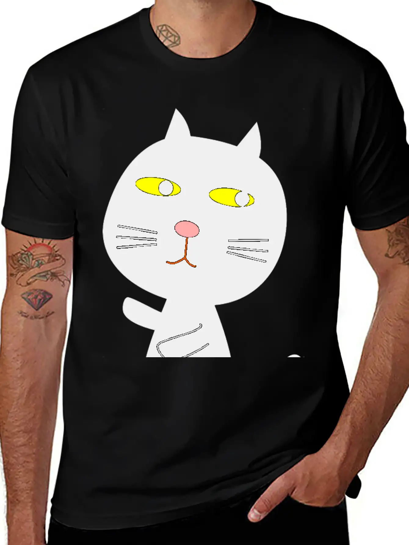Black Cat Basic Graphic T-Shirt – Daily Comfort In Soft Cotton