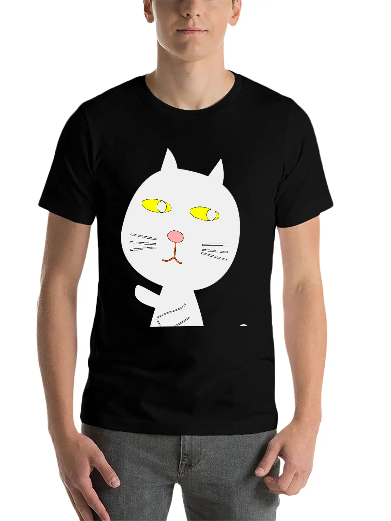 Black Cat Basic Graphic T-Shirt – Daily Comfort In Soft Cotton