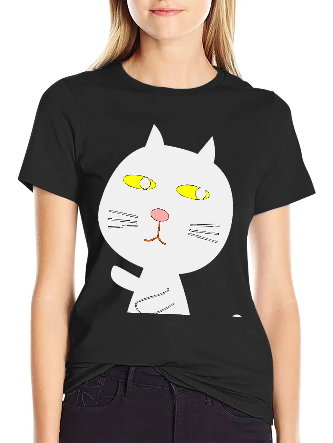 Black Cat Basic Graphic T-Shirt – Daily Comfort In Soft Cotton