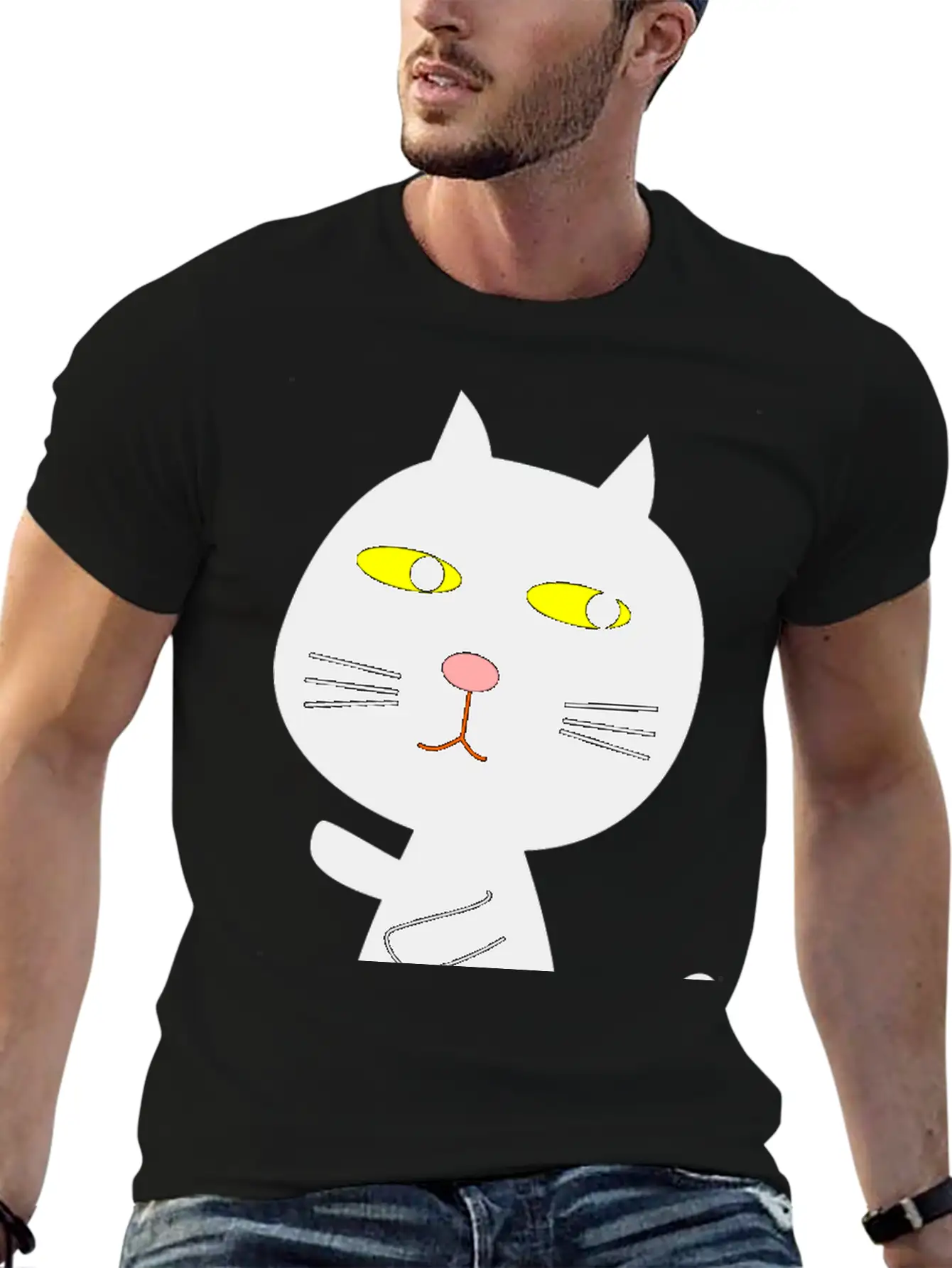 Black Cat Basic Graphic T-Shirt – Daily Comfort In Soft Cotton