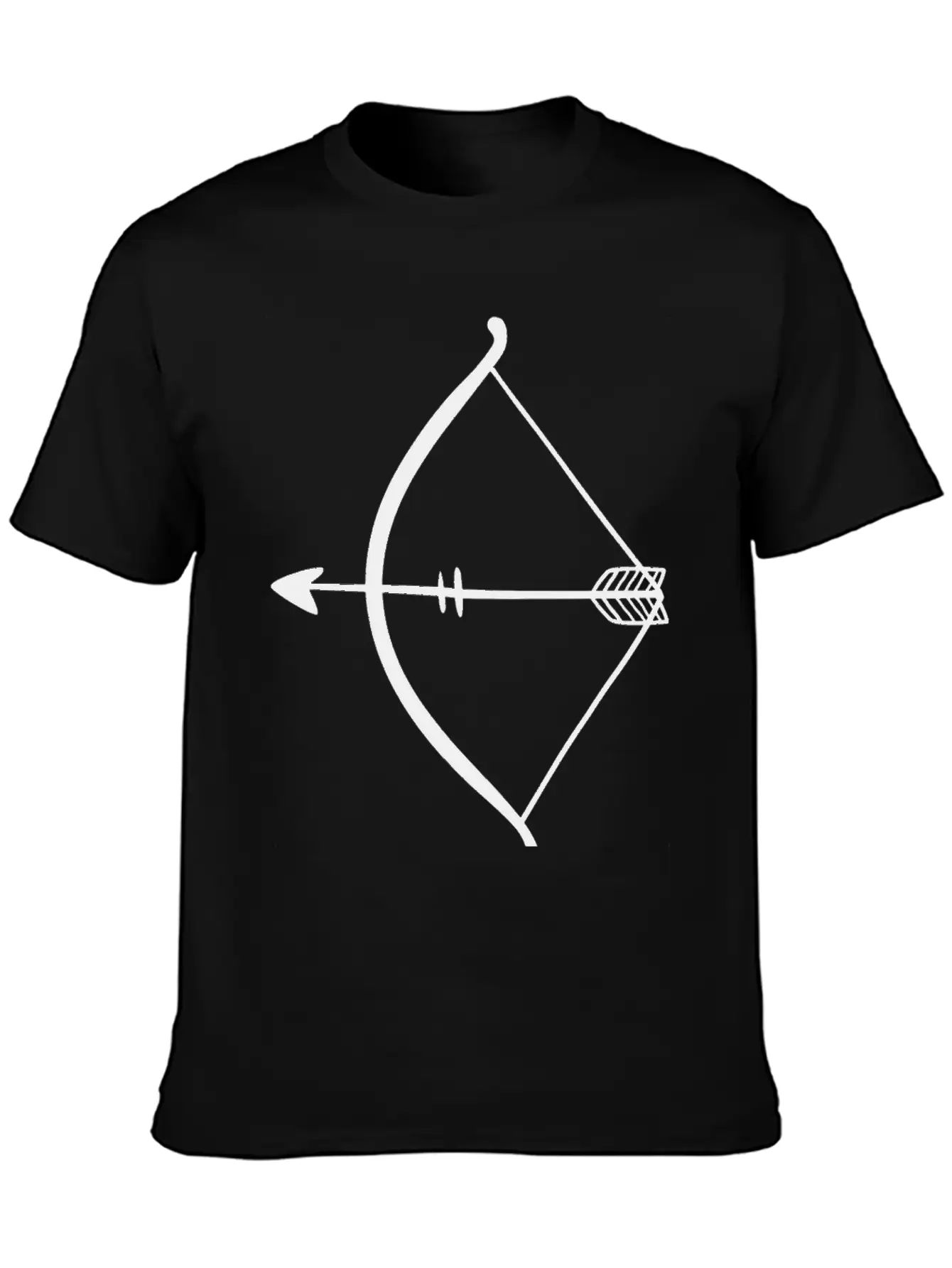 Black Doodle ARROW Unisex Short Sleeve Soft Cotton T-Shirt – Casual Everyday Wear