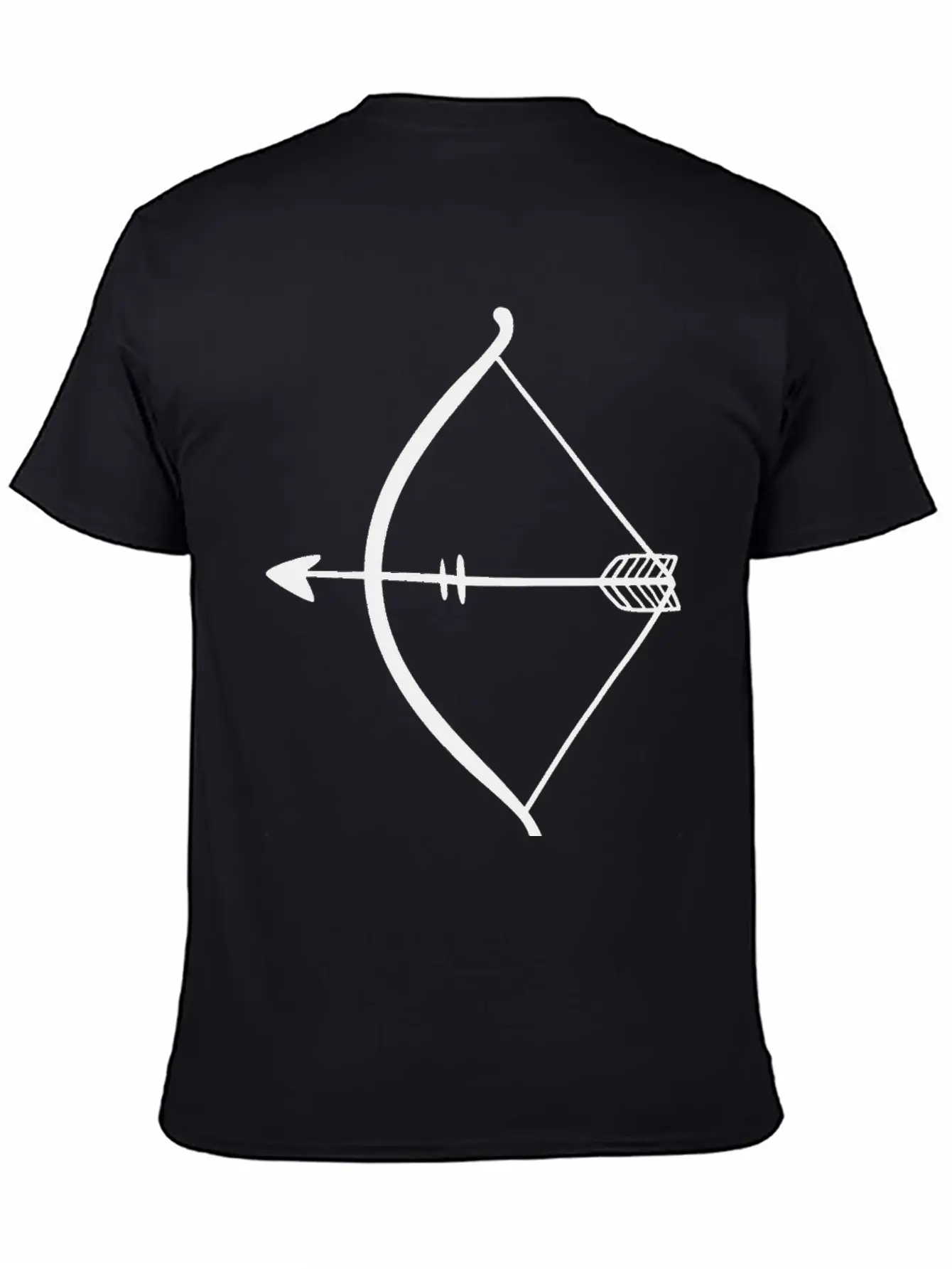 Black Doodle ARROW Unisex Short Sleeve Soft Cotton T-Shirt – Casual Everyday Wear