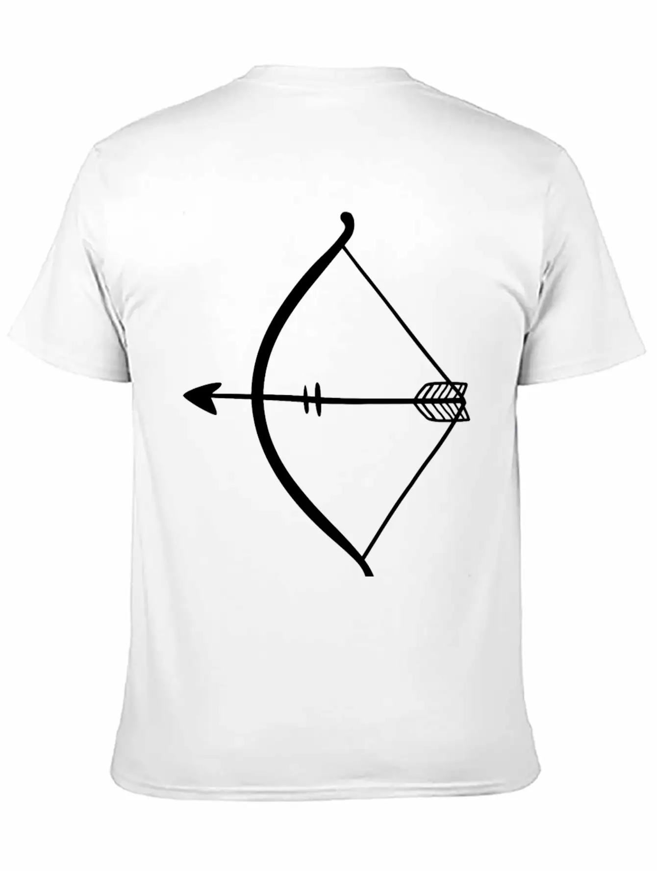 Black Doodle ARROW Unisex Short Sleeve Soft Cotton T-Shirt – Casual Everyday Wear