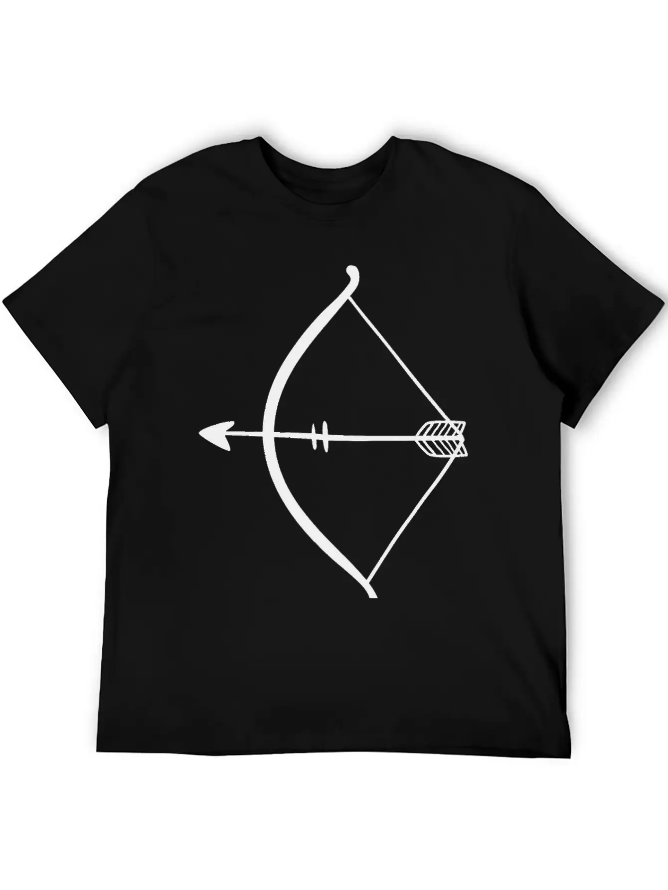 Black Doodle ARROW Unisex Short Sleeve Soft Cotton T-Shirt – Casual Everyday Wear