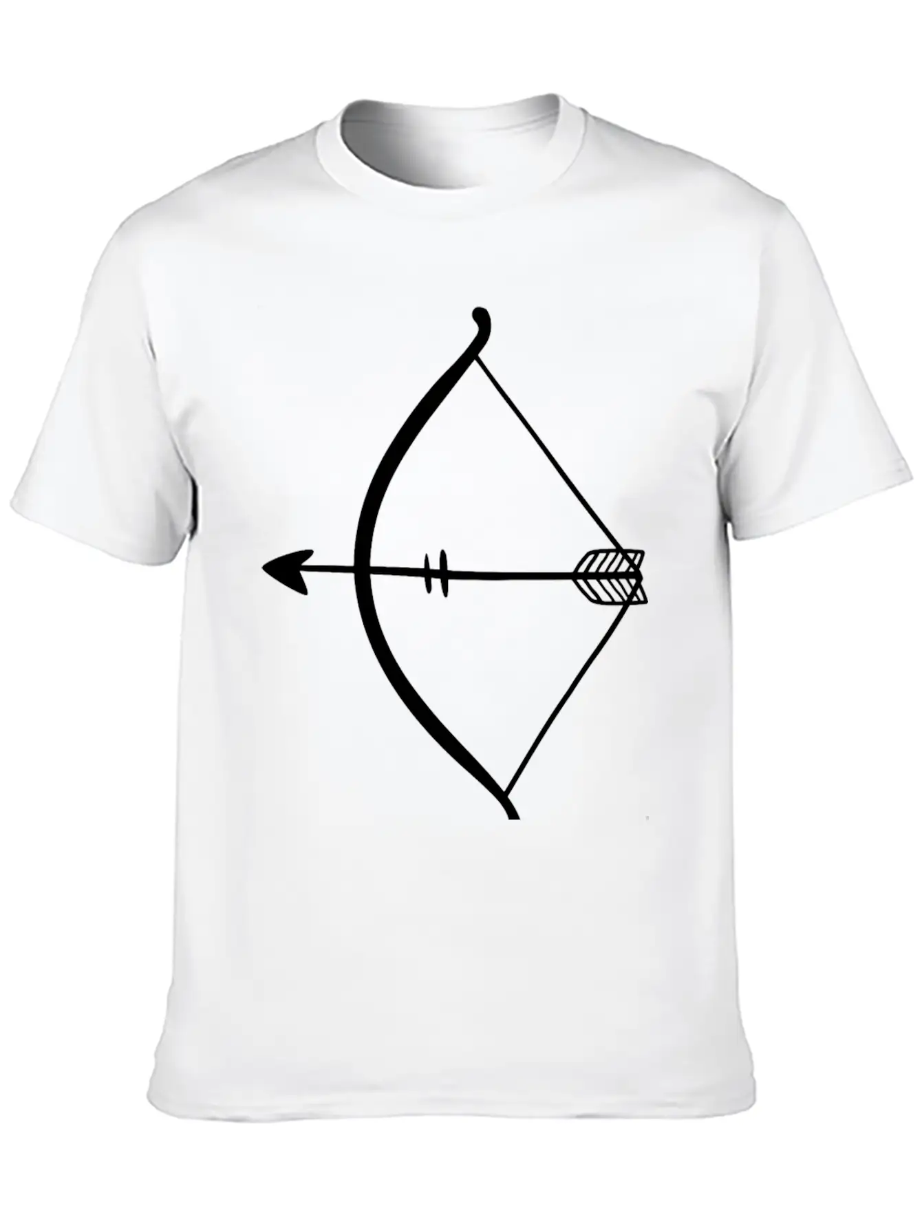 Black Doodle ARROW Unisex Short Sleeve Soft Cotton T-Shirt – Casual Everyday Wear