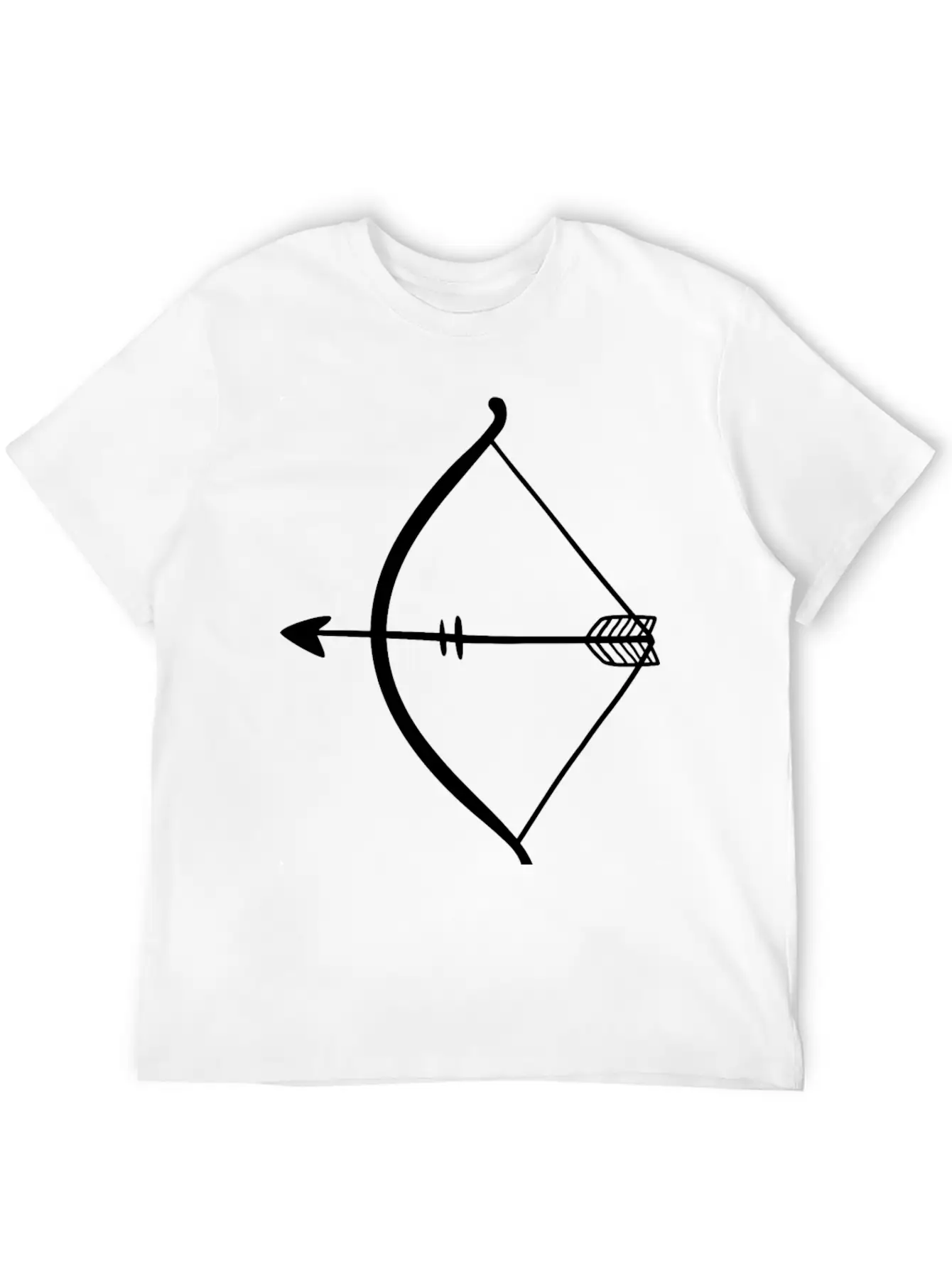 Black Doodle ARROW Unisex Short Sleeve Soft Cotton T-Shirt – Casual Everyday Wear
