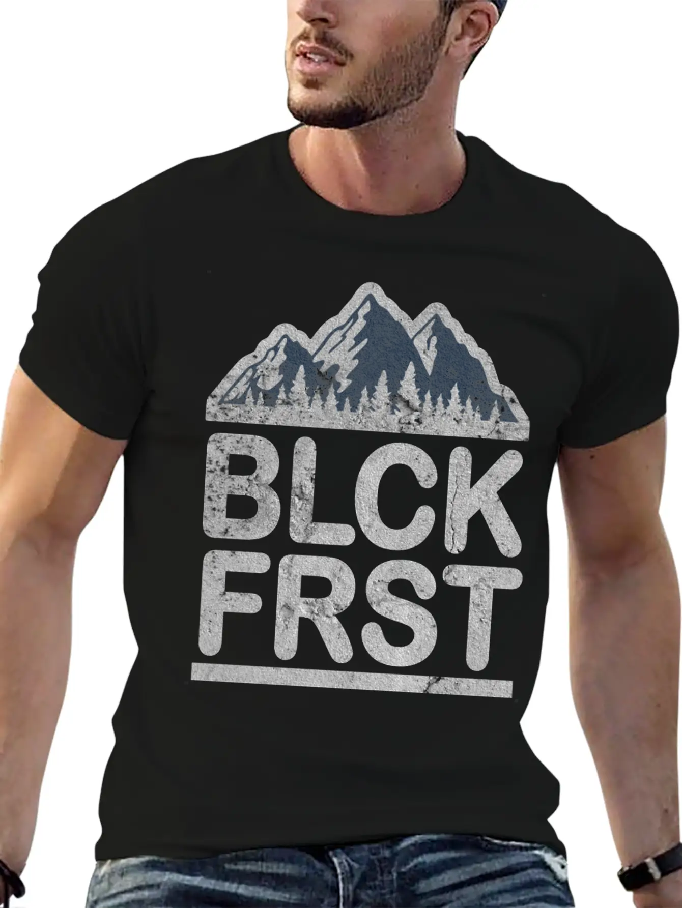 Black Forest Hiking Unisex Short Sleeve Soft Cotton T-Shirt – Casual Everyday Wear